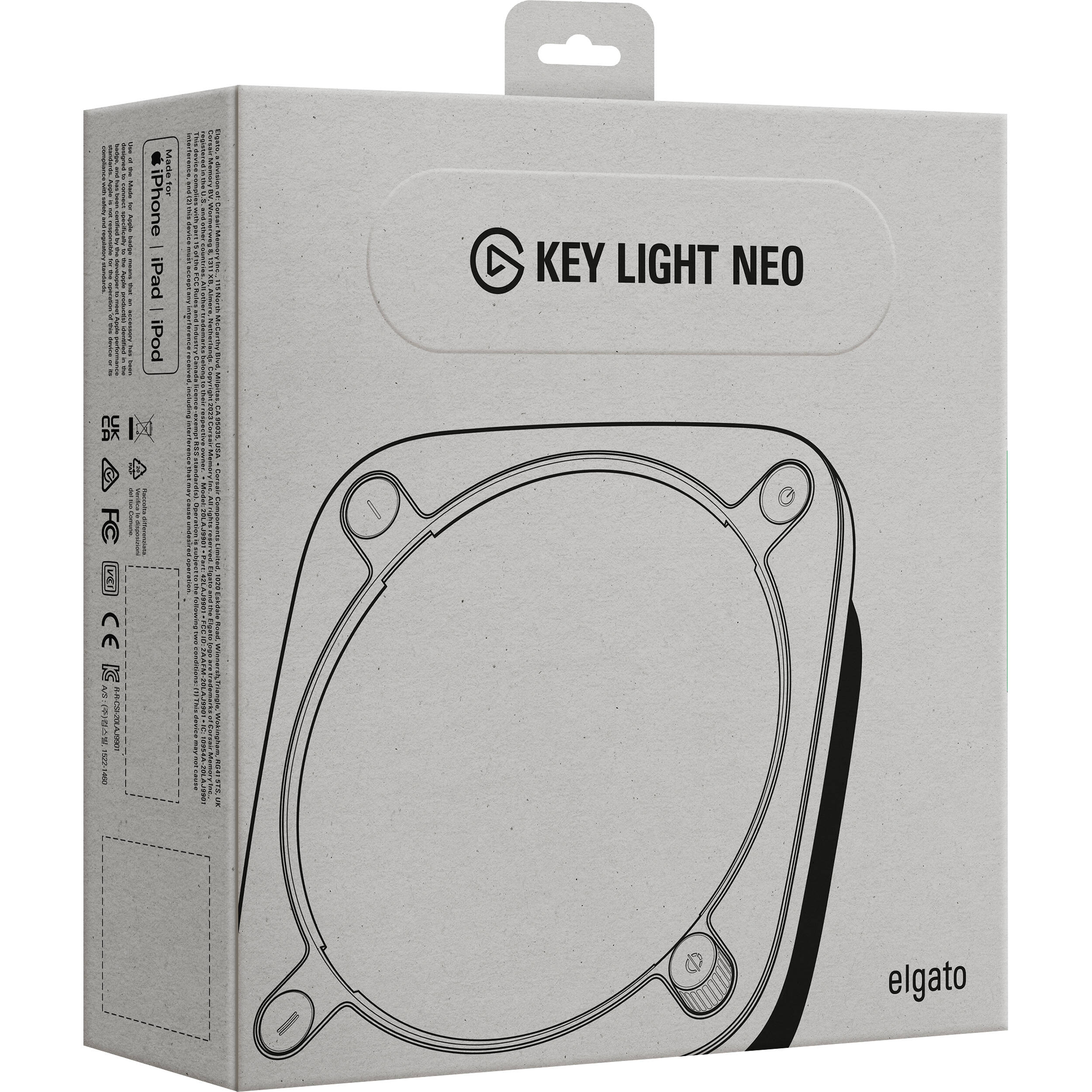 Elgato Key Light Neo desktop streaming key light for face-cam and home office lighting — view 12