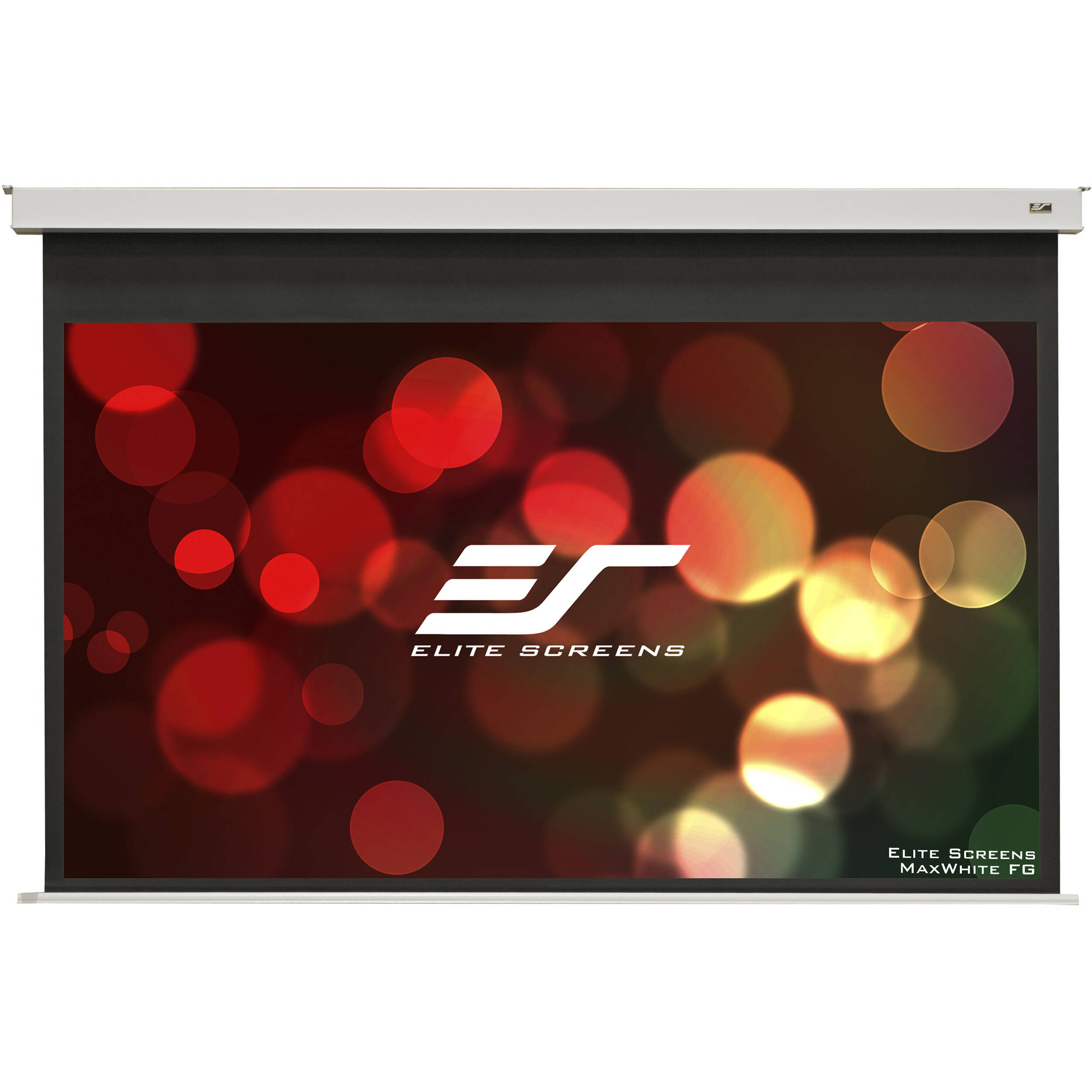 Elite Screens Evanesce B recessed in-ceiling 110-inch 16:9 motorized projector screen — view 2