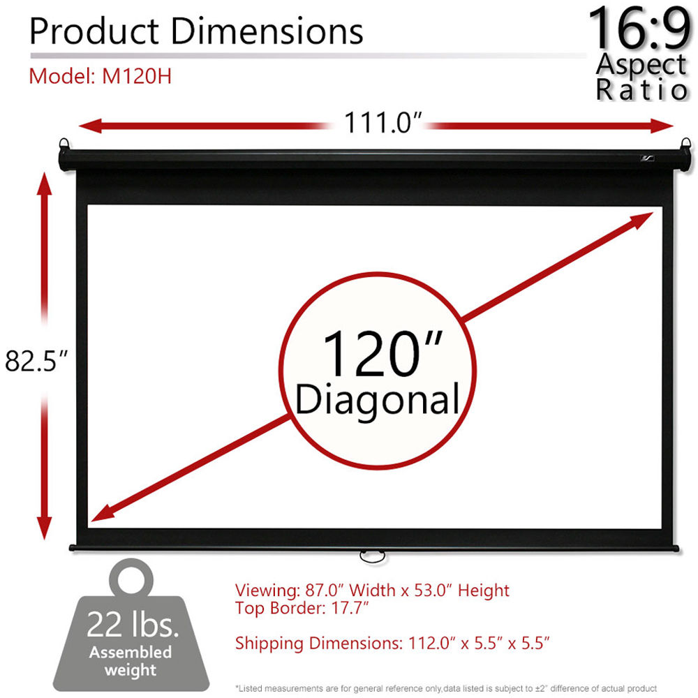 120" 16.9 Manual Pull Dwn Scrn — view 3