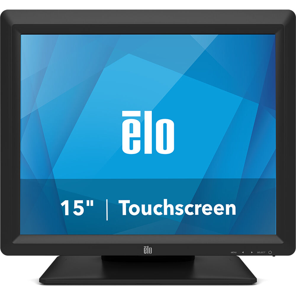 Elo ET1517L-7CWB-1-BL-G 15-inch black zero-bezel touchscreen monitor with anti-glare finish — view 2