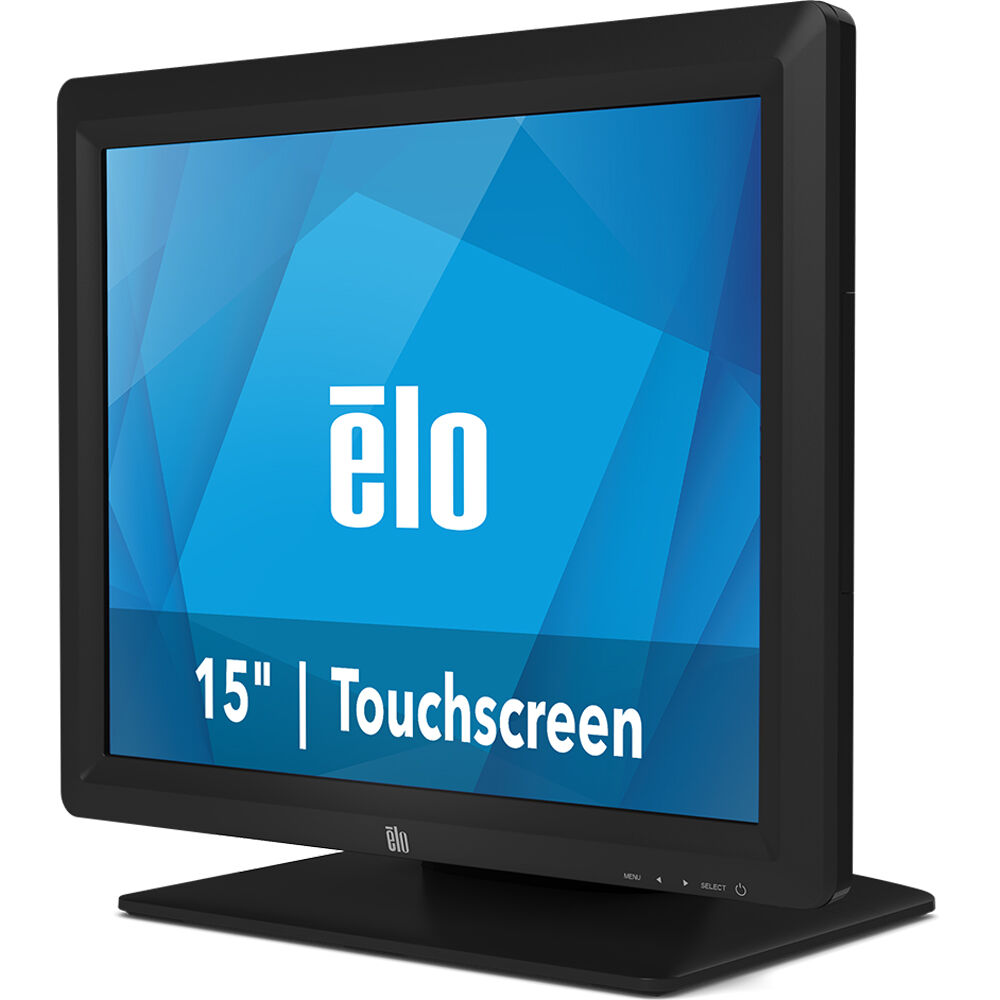 Elo ET1517L-7CWB-1-BL-G 15-inch black zero-bezel touchscreen monitor with anti-glare finish — view 3