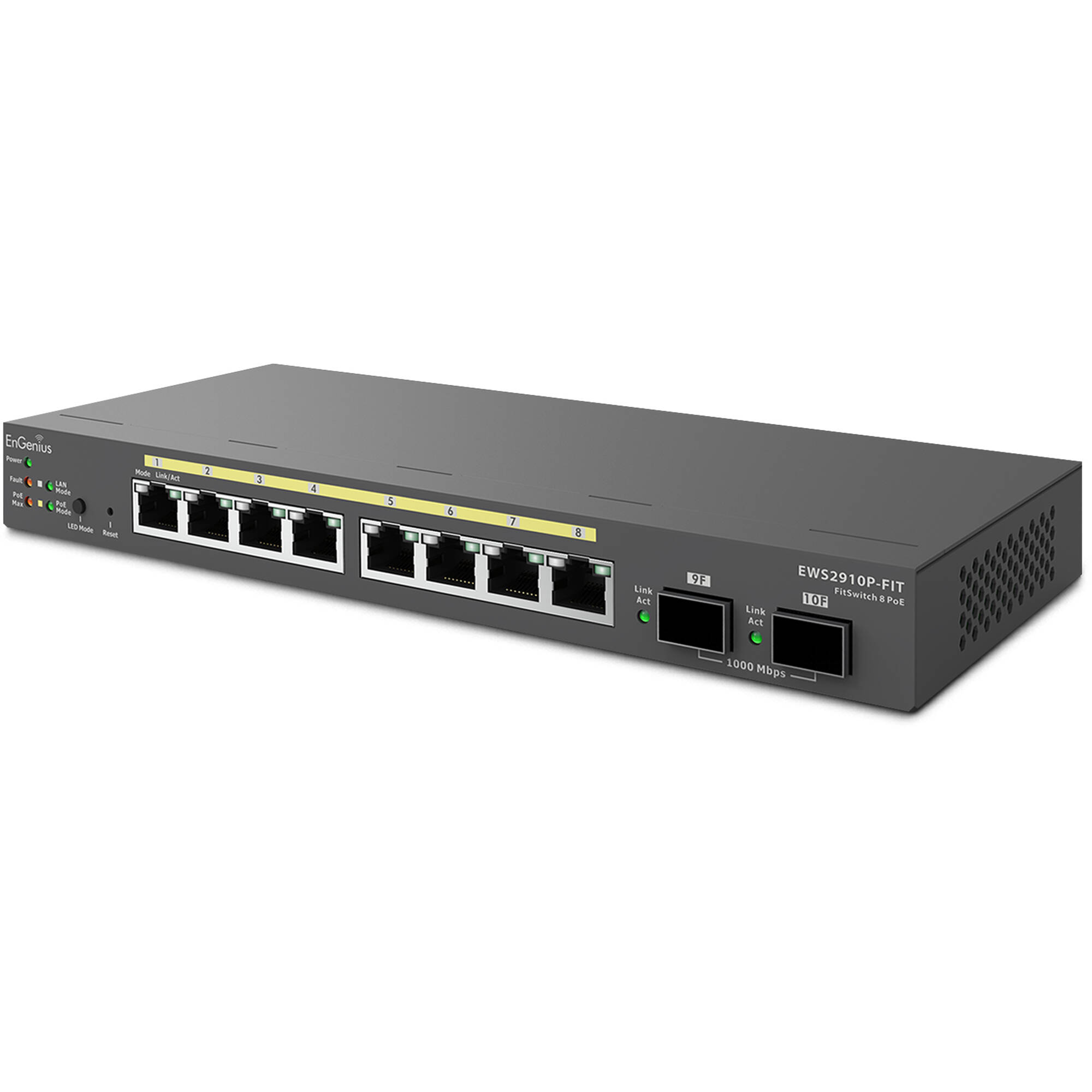 EnGenius EWS2910P-FIT 8-port Gigabit PoE Layer 2+ managed switch with 55 W PoE budget — view 3
