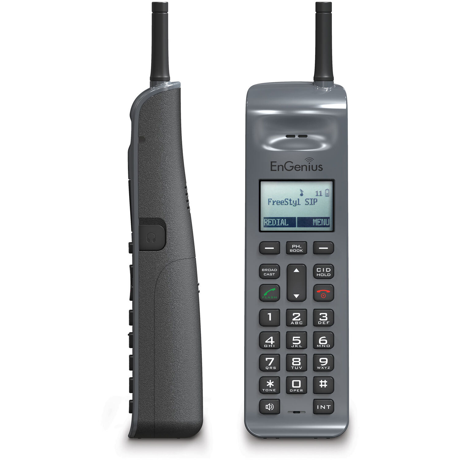 EnGenius FreeStyl SIP2 SIP cordless phone system with 2 handsets and 1 base unit — view 2
