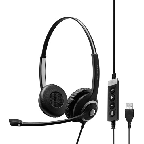 EPOS dual-sided wired USB communication headset with noise-canceling microphone — view 3