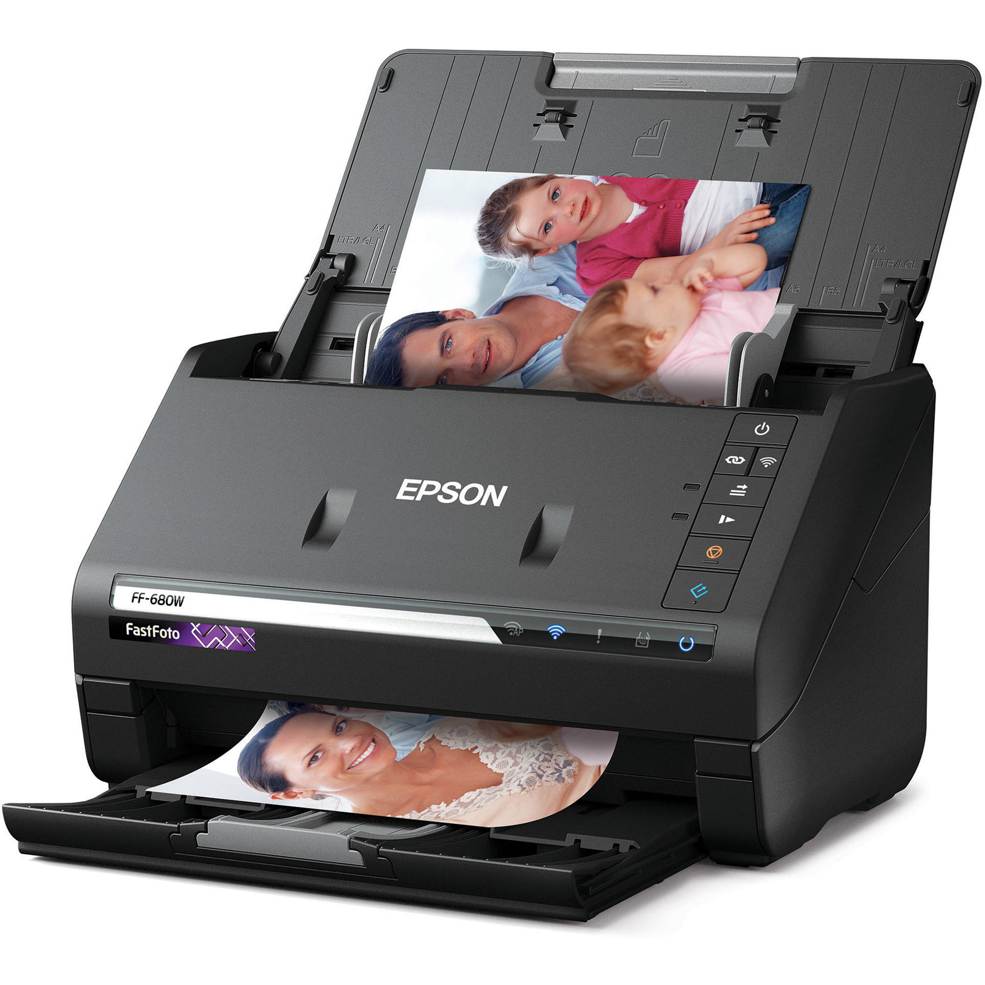 Epson FastFoto FF-680W Wi-Fi photo scanner with 100-sheet ADF — view 2