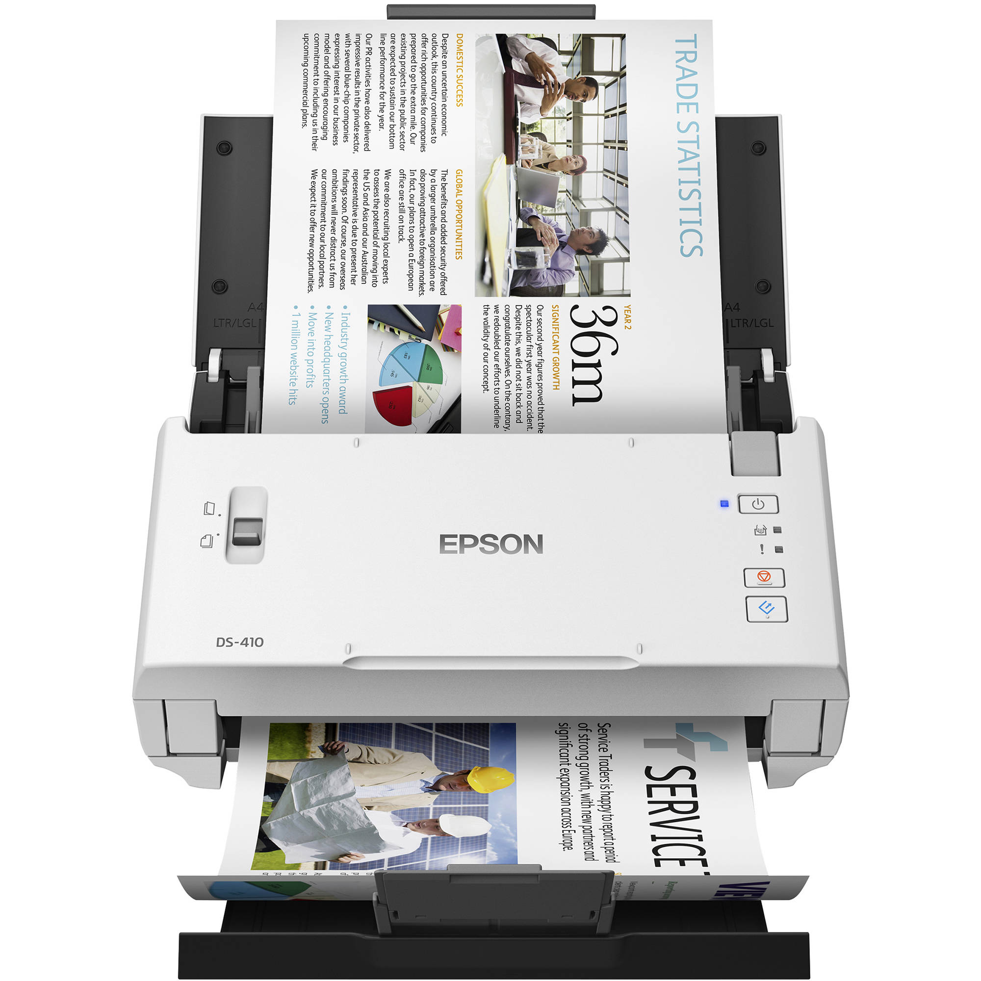 Epson Workforce DS-410 compact business document scanner with 50-sheet ADF — view 2