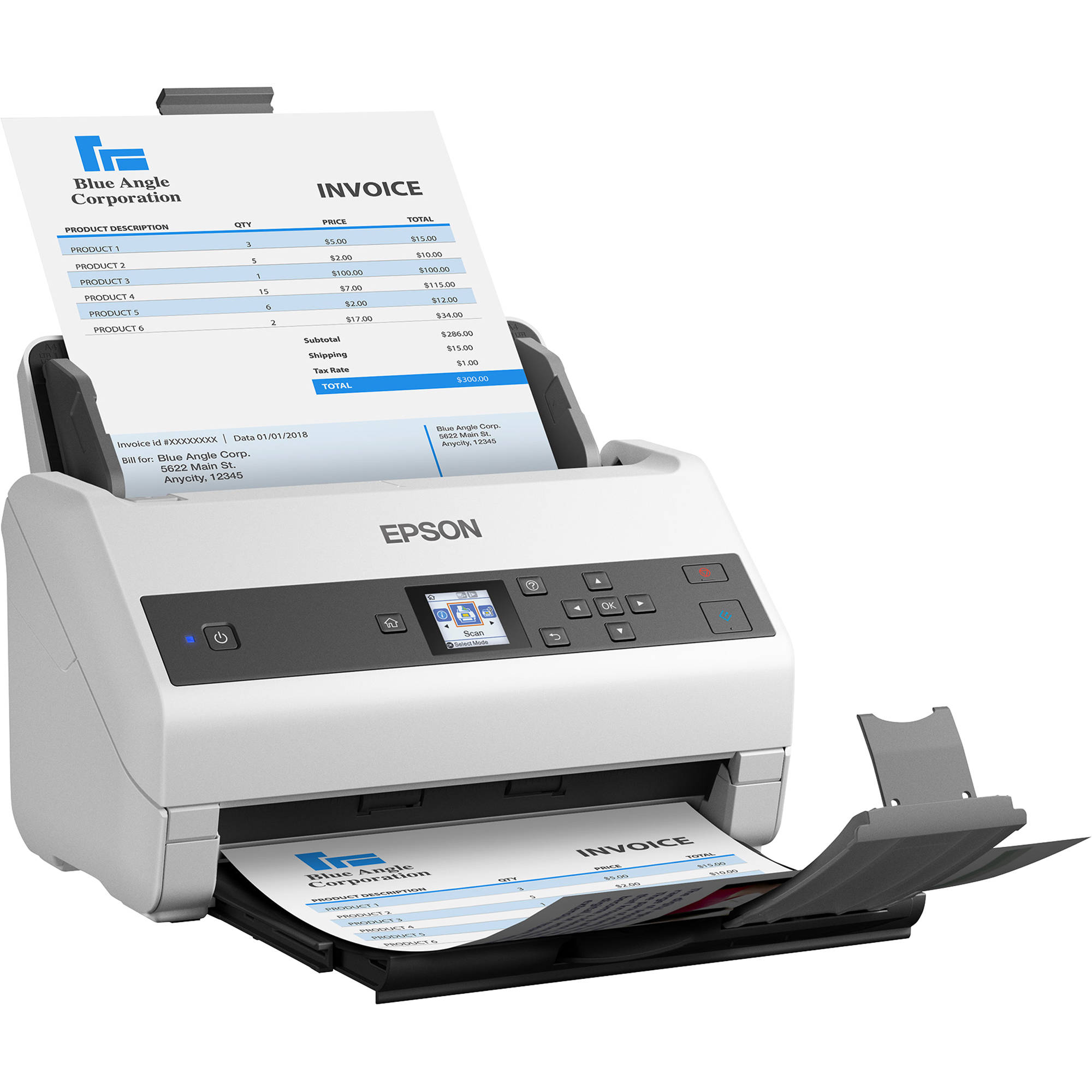 Epson duplex color document scanner for workgroup batch scanning — view 3