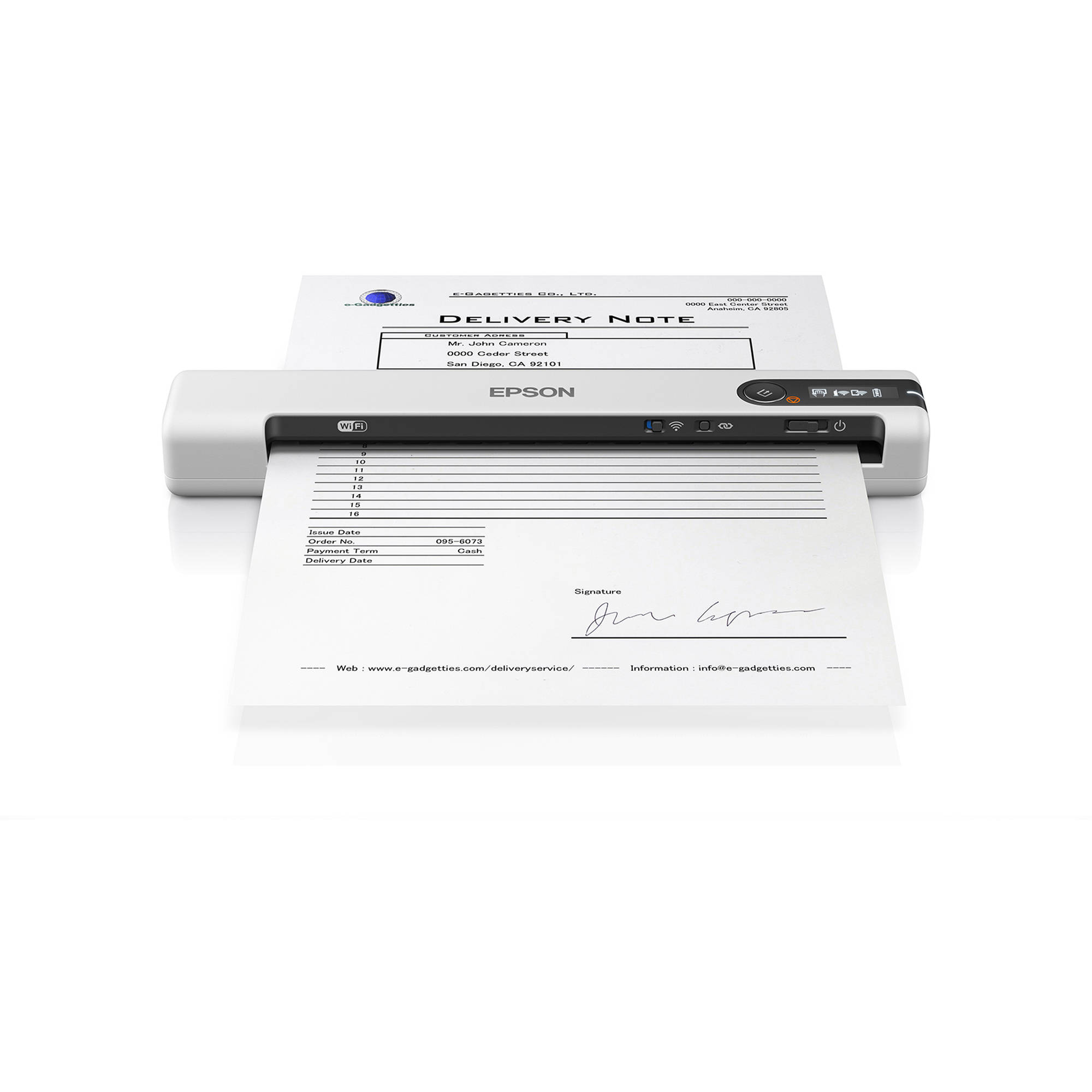 Epson DS-80W wireless portable document scanner with USB and Wi-Fi connectivity — view 4
