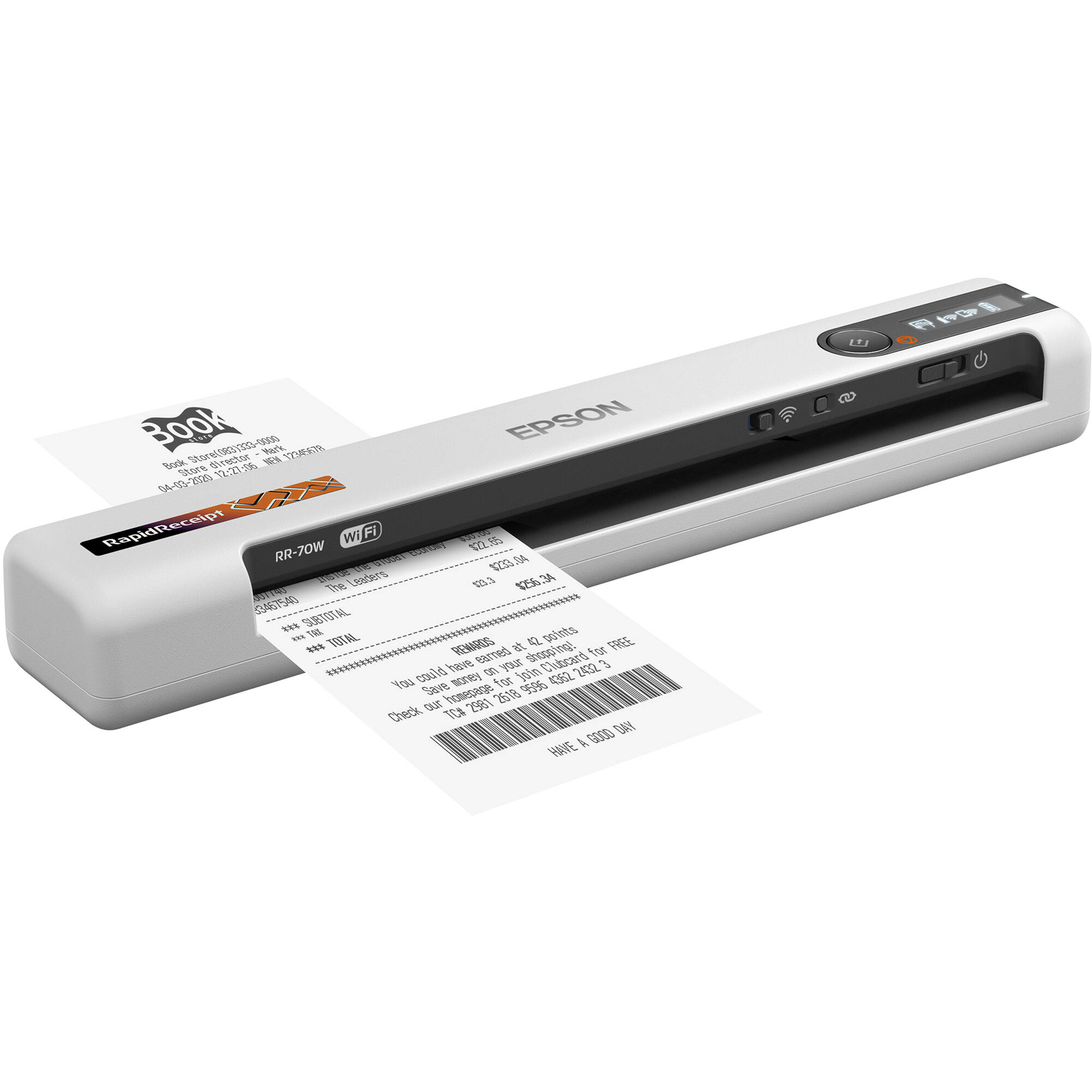 Epson RR-70W mobile receipt scanner for wireless portable receipt capture — view 4