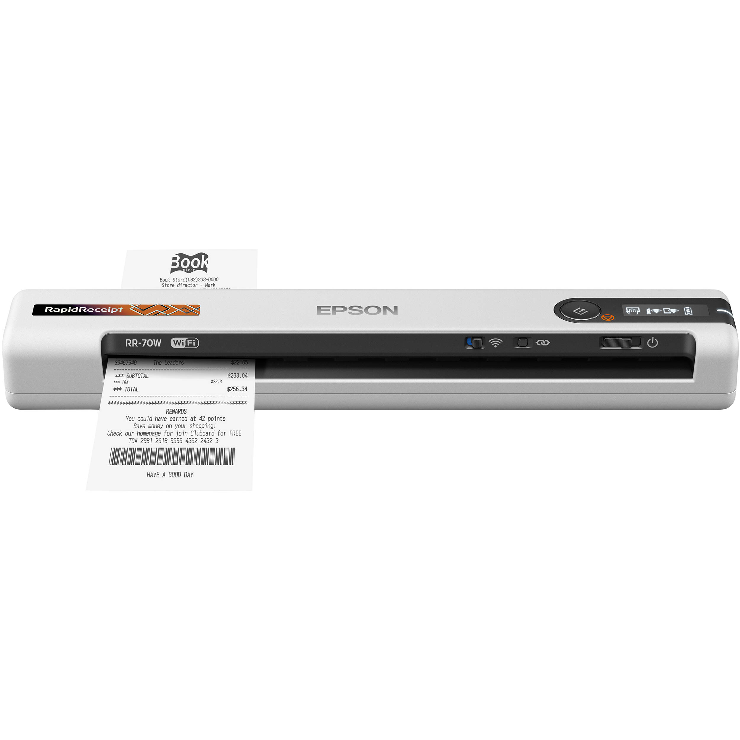 Epson RR-70W mobile receipt scanner for wireless portable receipt capture — view 5