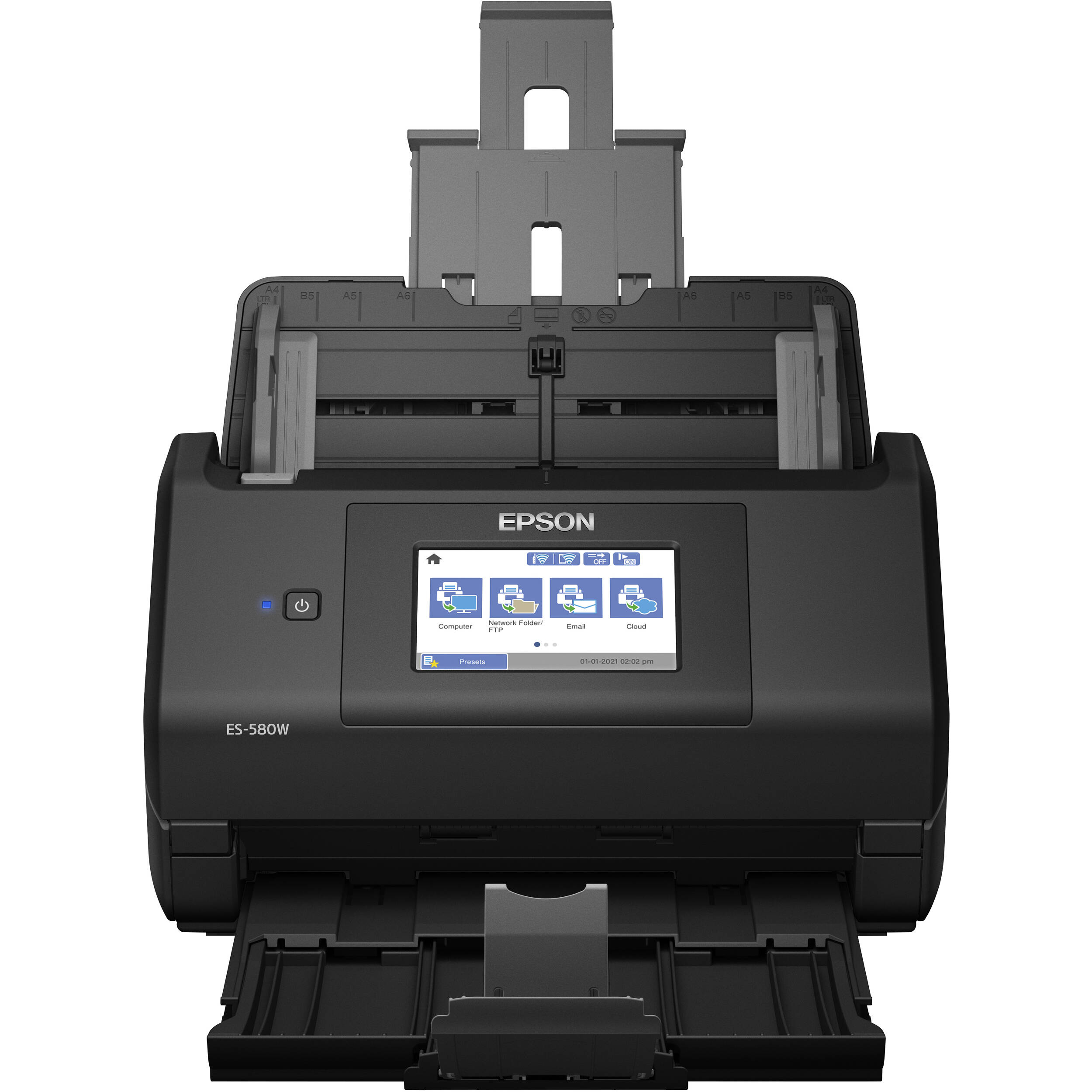 Epson ES-580W document scanner with wireless connectivity, 100-sheet ADF, and touchscreen — view 5