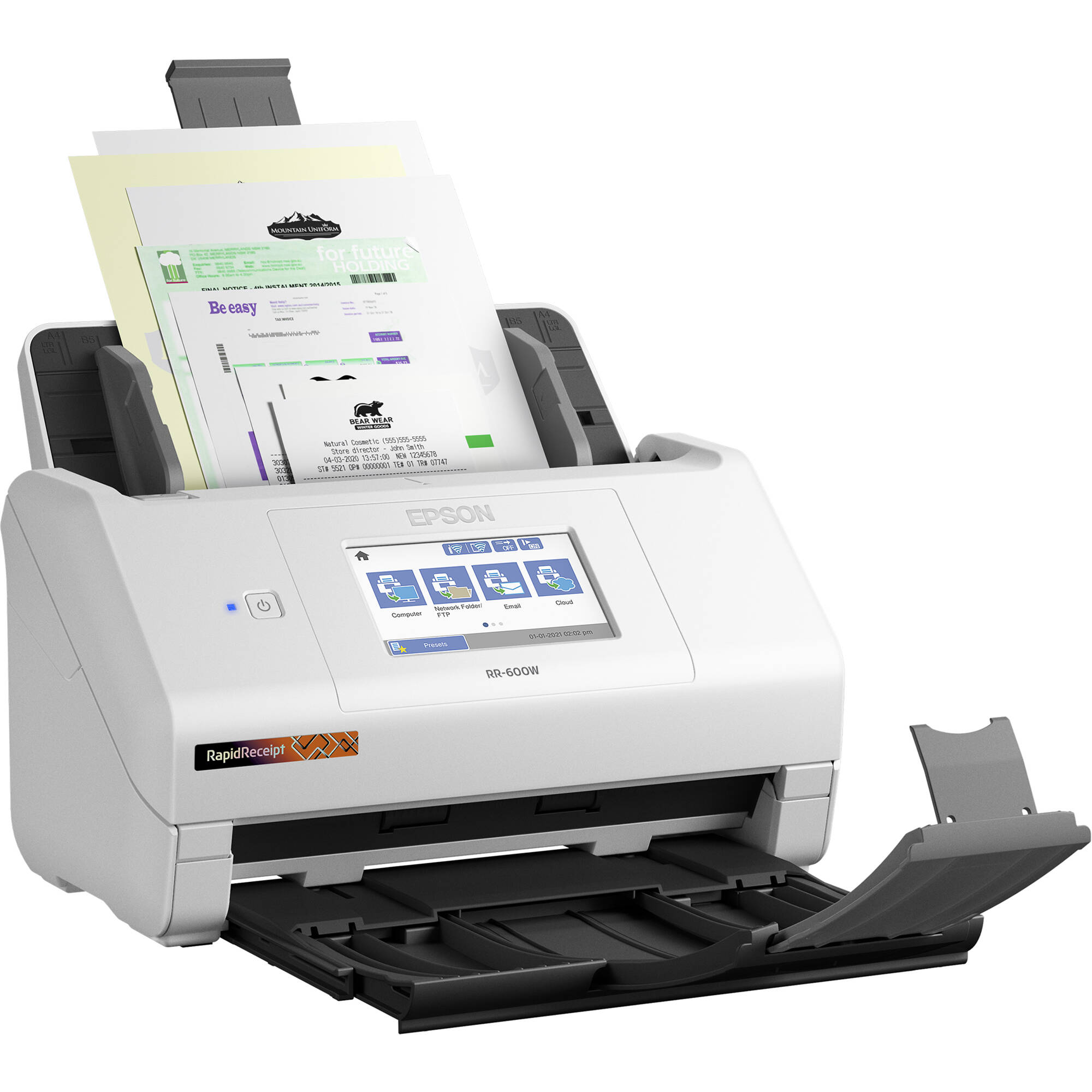 Epson RR-600W wireless desktop document scanner for duplex office scanning — view 4