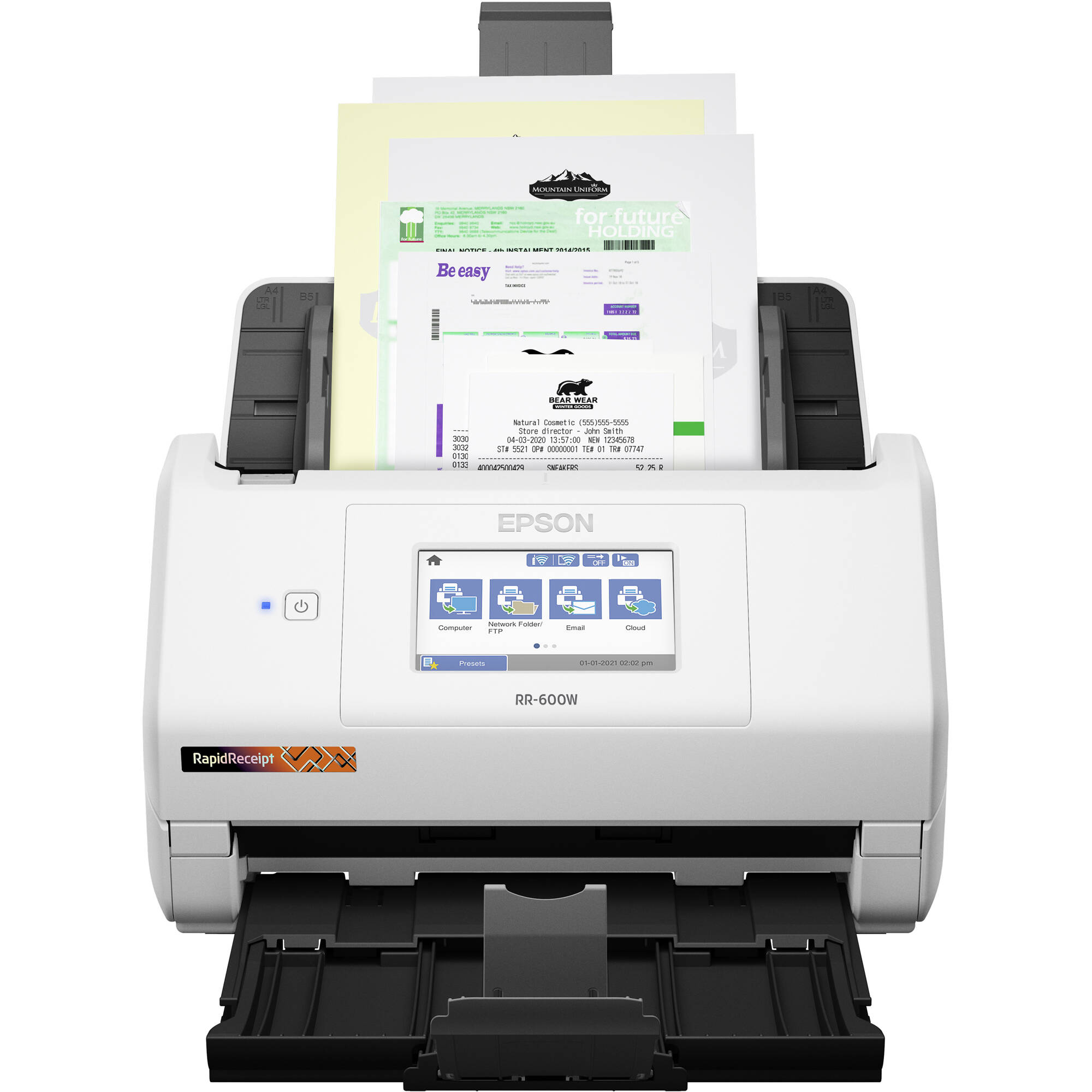 Epson RR-600W wireless desktop document scanner for duplex office scanning — view 5