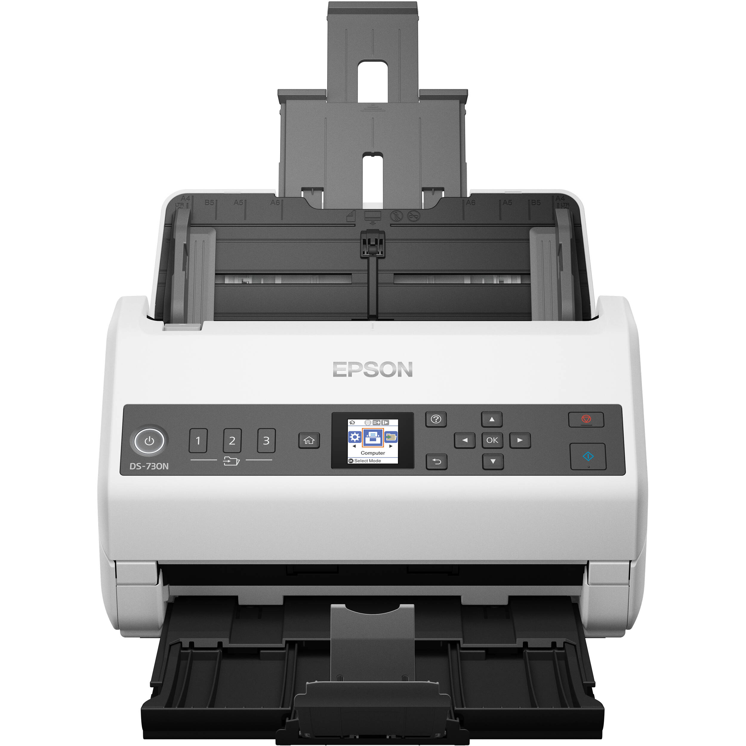 Epson DS-730N network color document scanner with 100-sheet ADF and color LCD — view 2