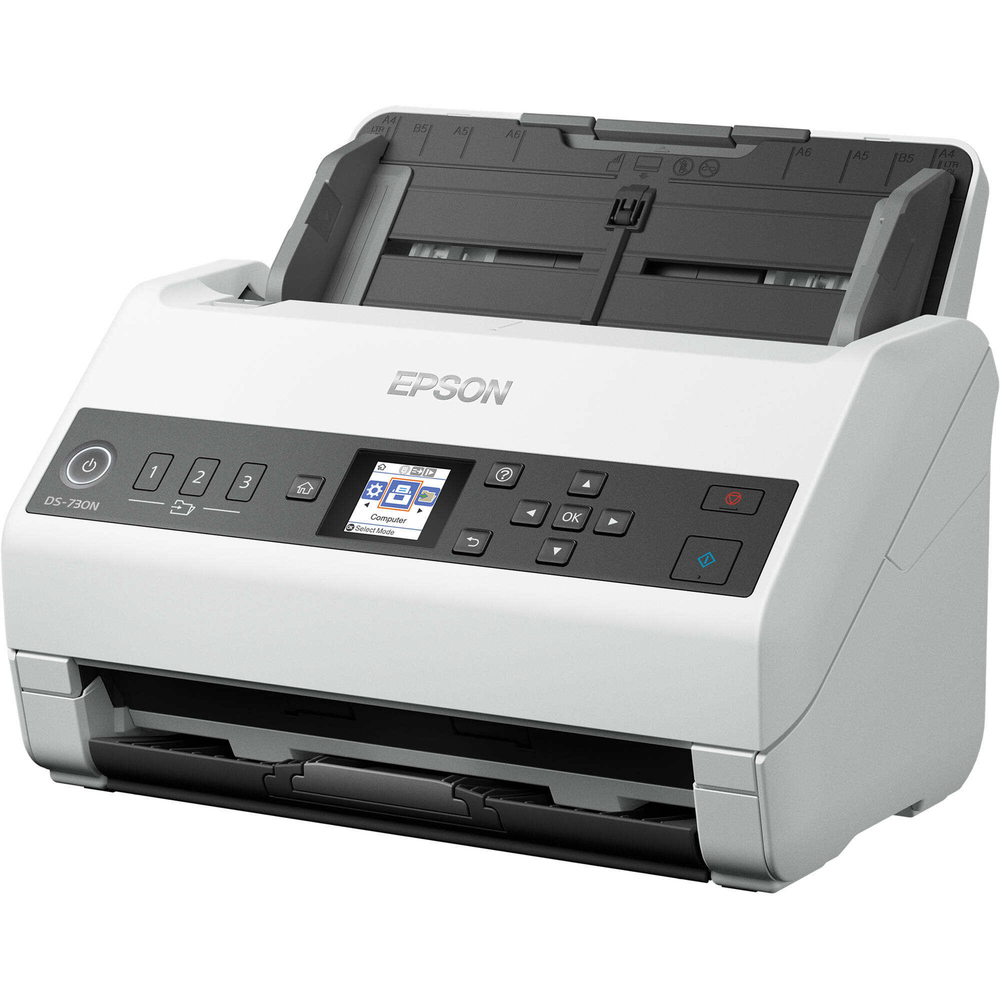 Epson DS-730N network color document scanner with 100-sheet ADF and color LCD — view 8