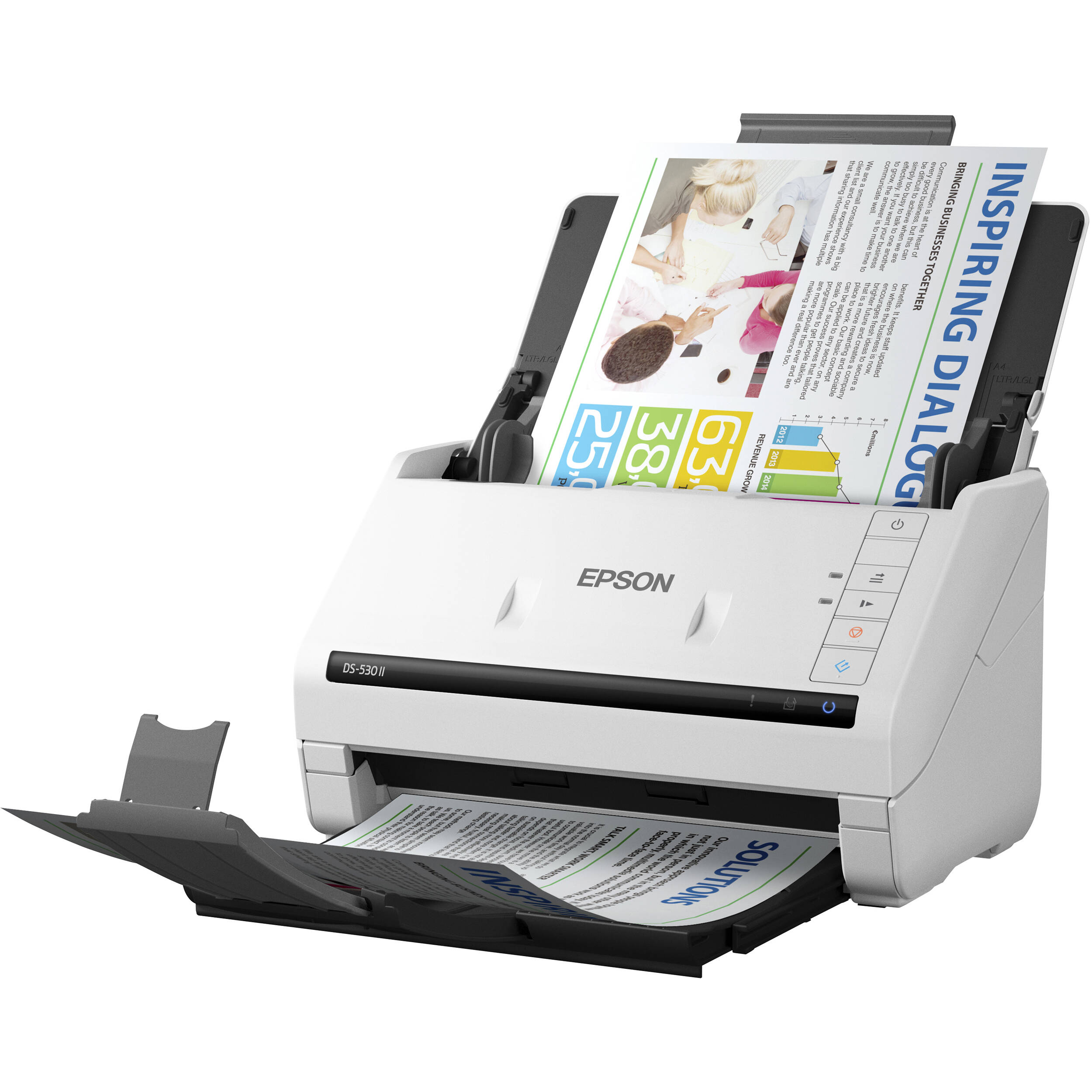Epson DS-530 II color duplex document scanner for business workflows — view 3