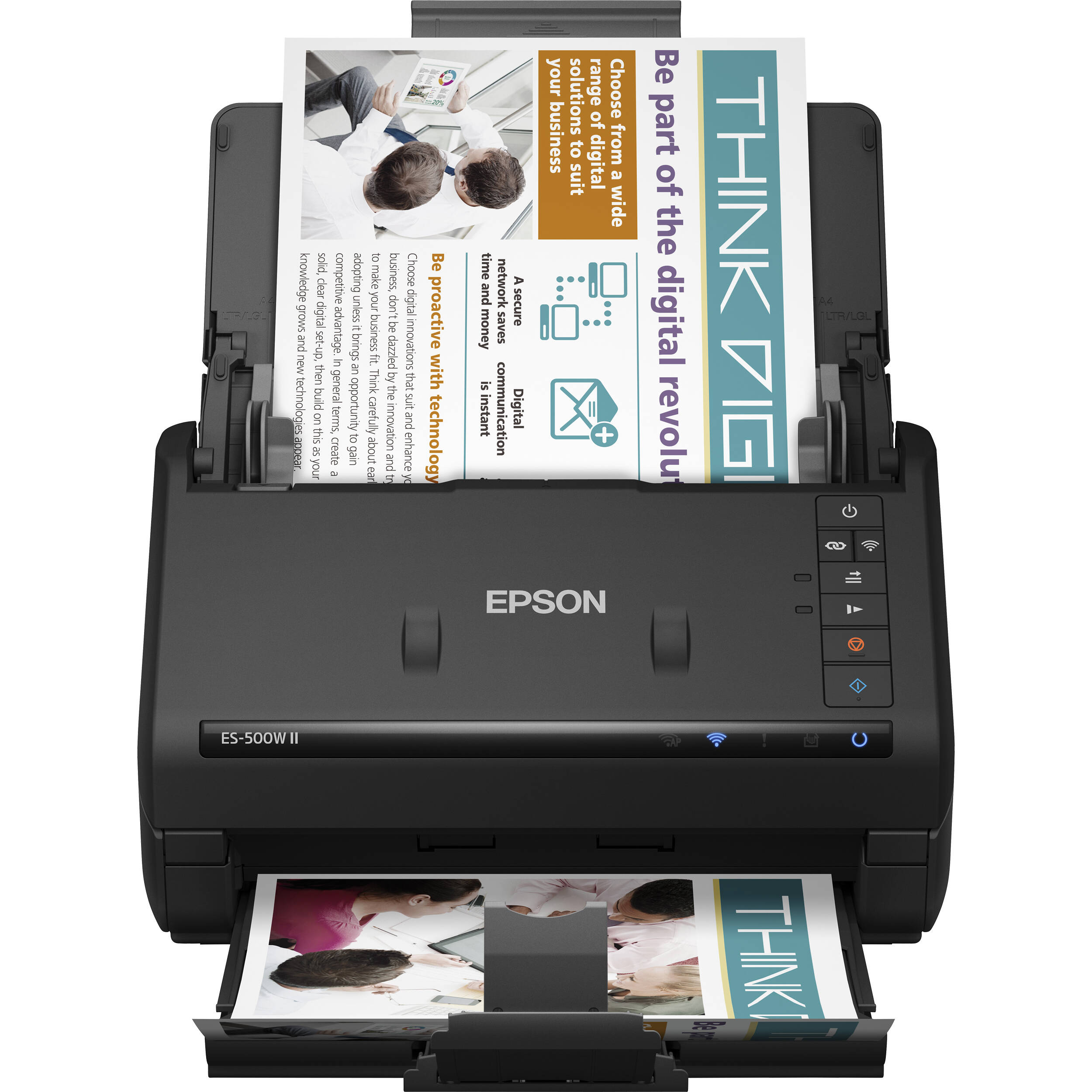 Epson ES-500W II wireless document scanner with 50-sheet ADF for duplex office scanning — view 2