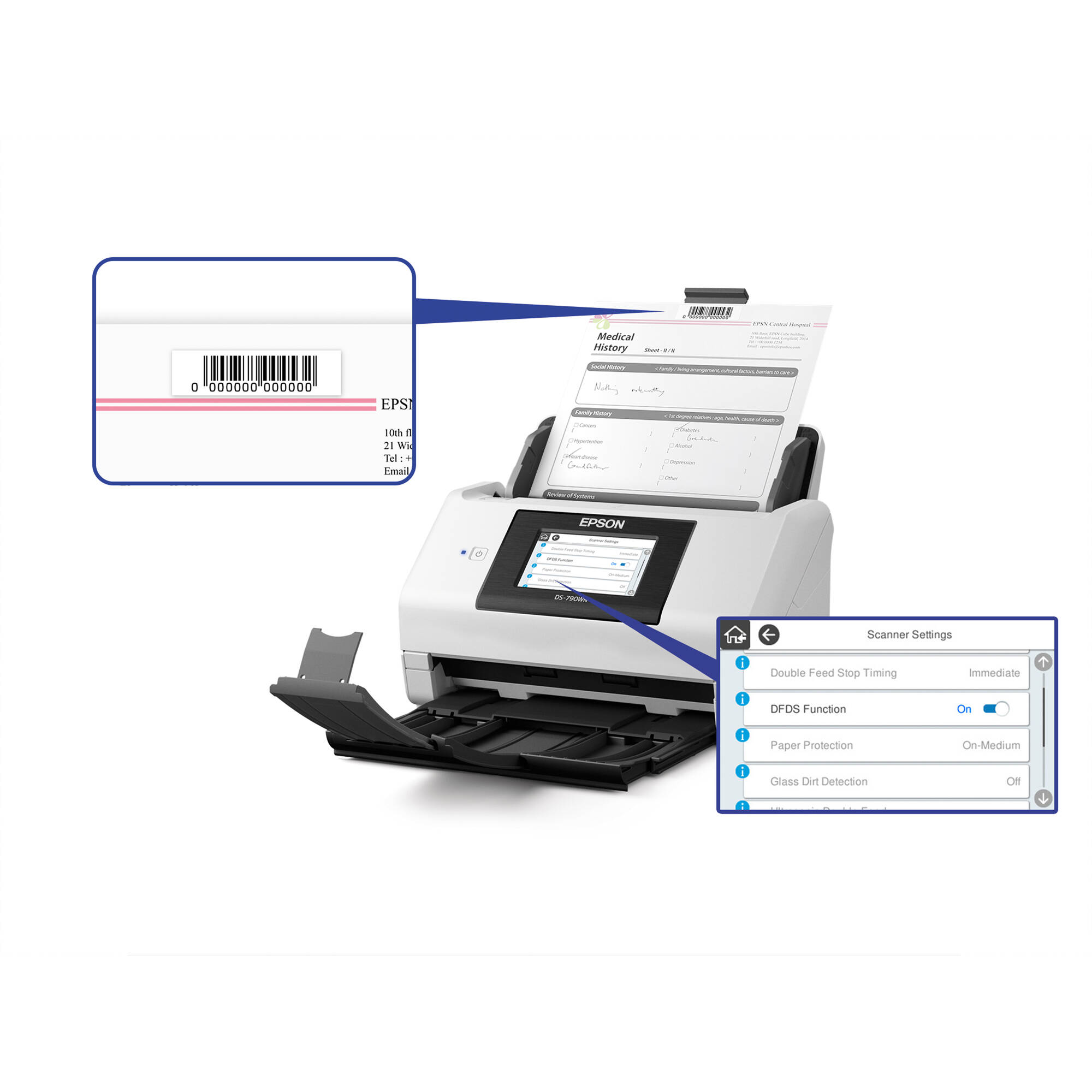 Epson DS-790WN network document scanner with wireless connectivity and 100-sheet ADF — view 16