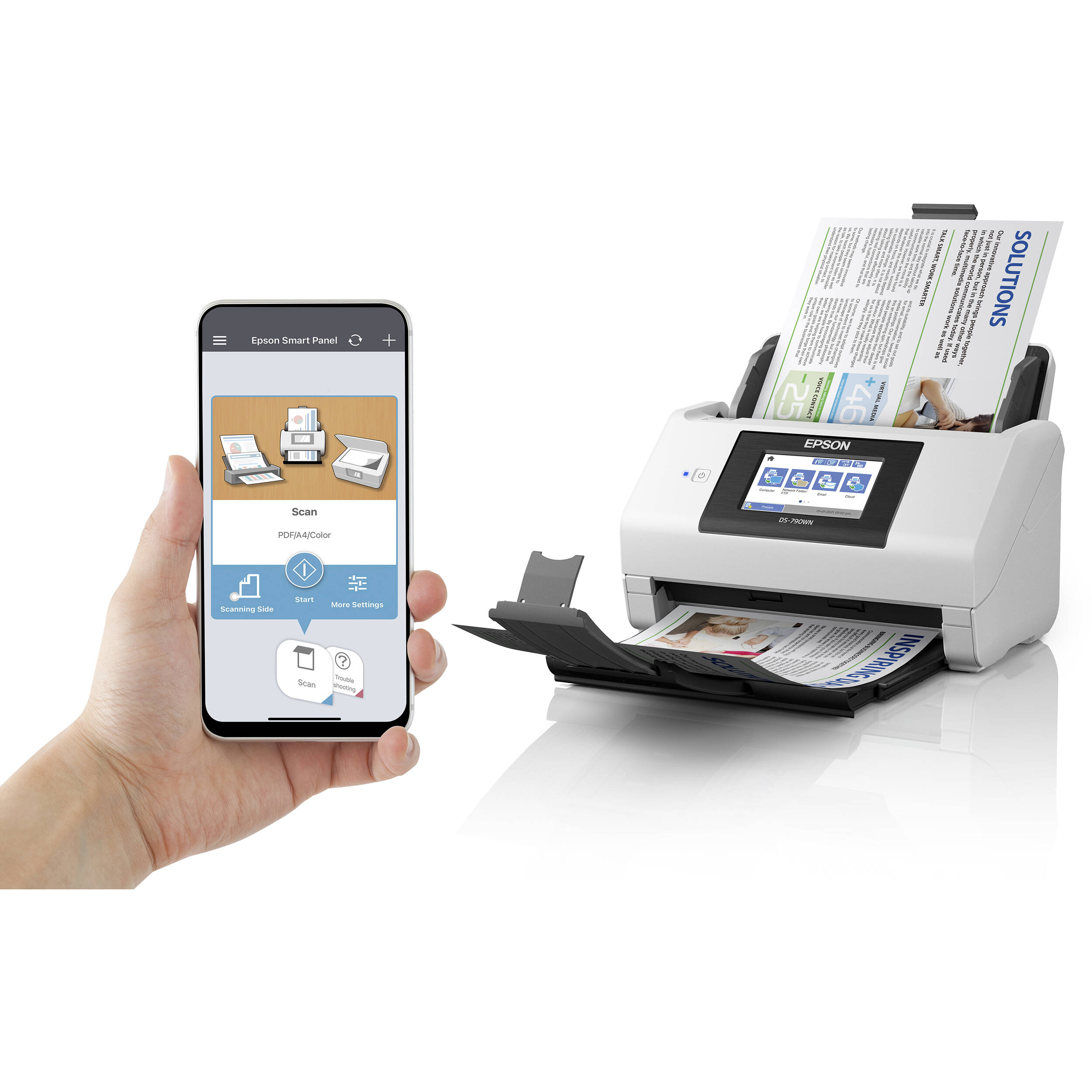 Epson DS-790WN network document scanner with wireless connectivity and 100-sheet ADF — view 18