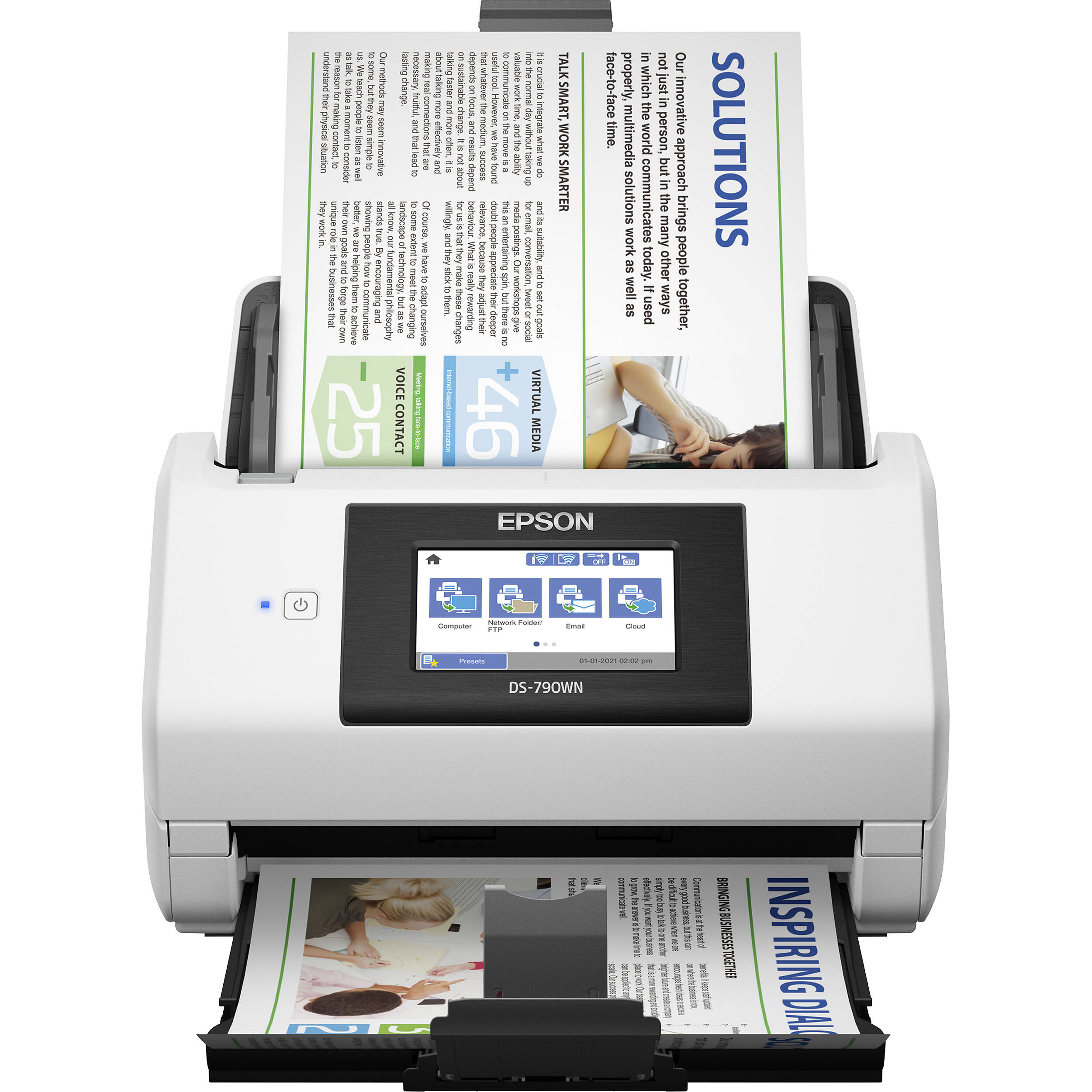Epson DS-790WN network document scanner with wireless connectivity and 100-sheet ADF — view 2