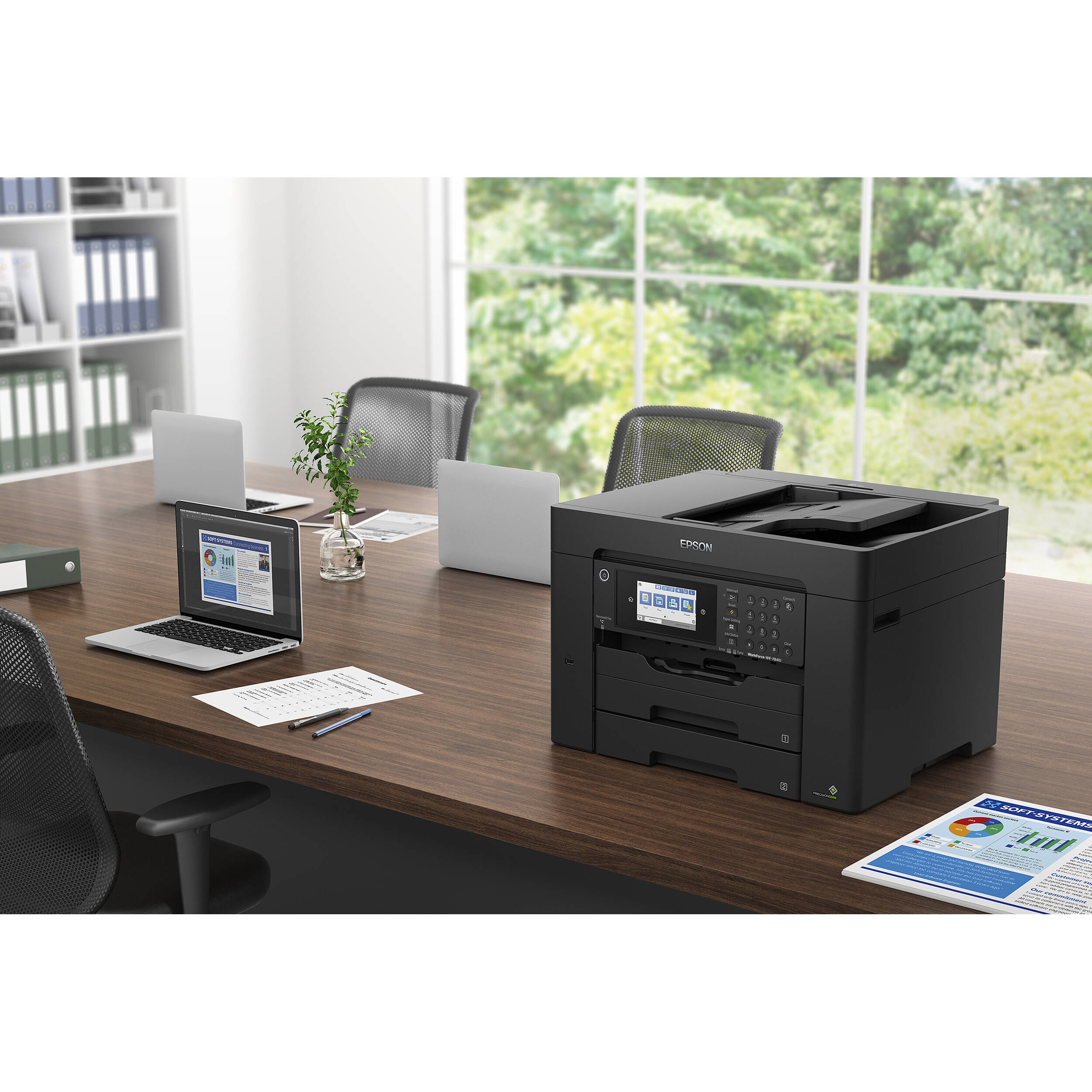 Epson WorkForce WF-7840 wide-format color all-in-one printer for office documents — view 13