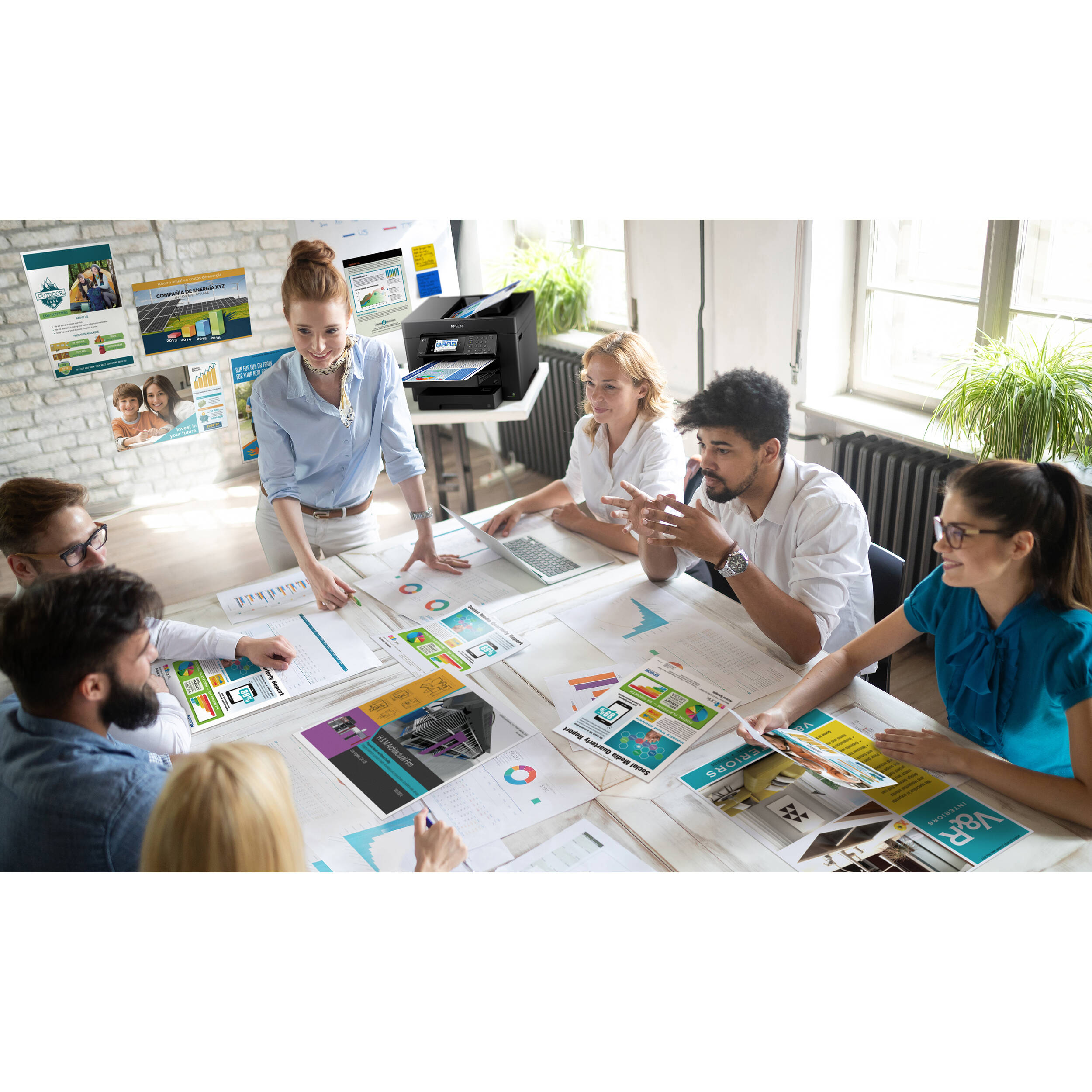 Epson WorkForce WF-7840 wide-format color all-in-one printer for office documents — view 16