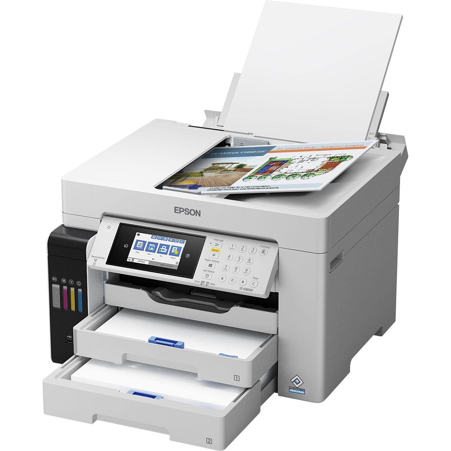 Epson WorkForce ST-C8000 color multifunction Supertank printer with A3+ support — view 5