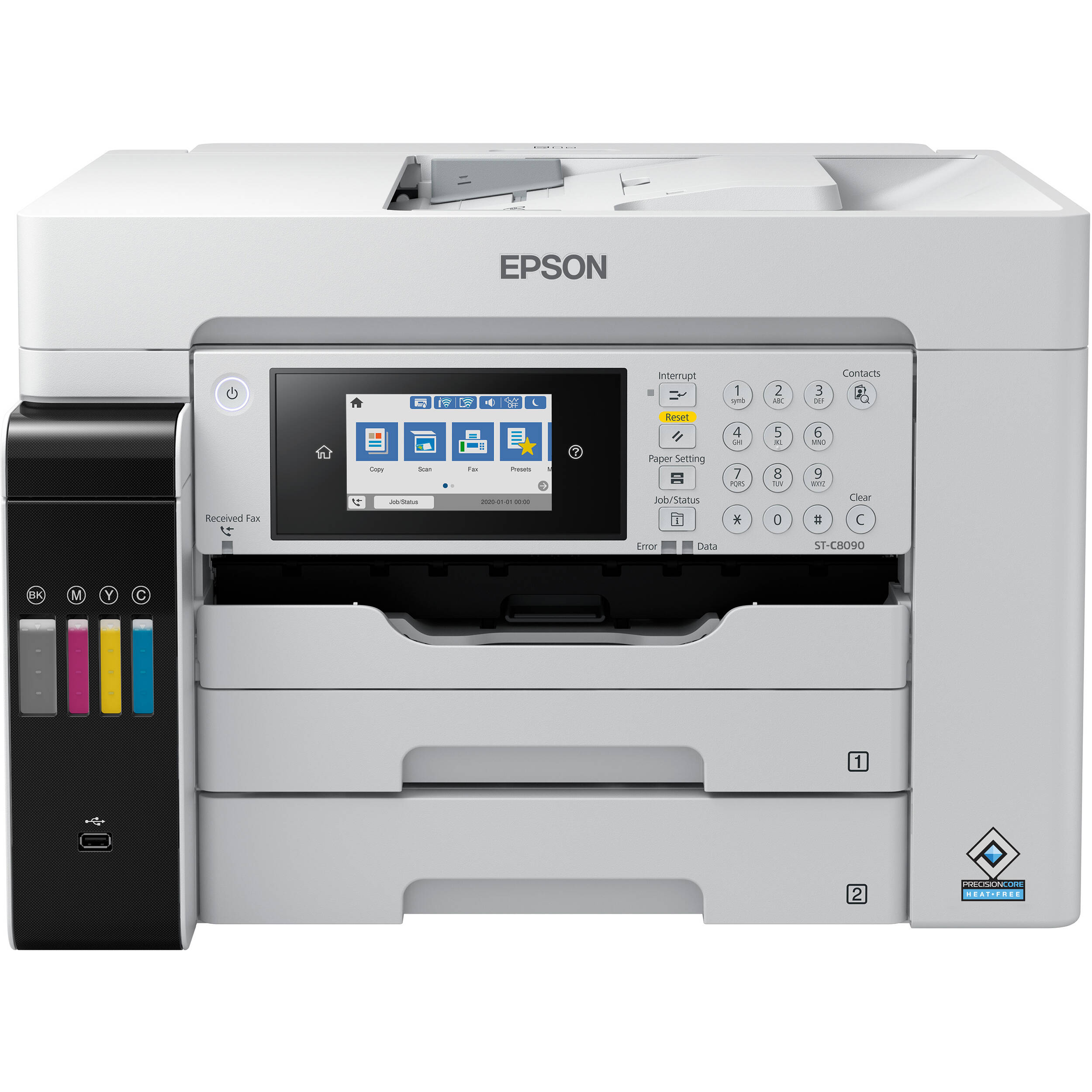 Epson WorkForce ST-C8090 Supertank Color MFP desktop multifunction printer — view 4