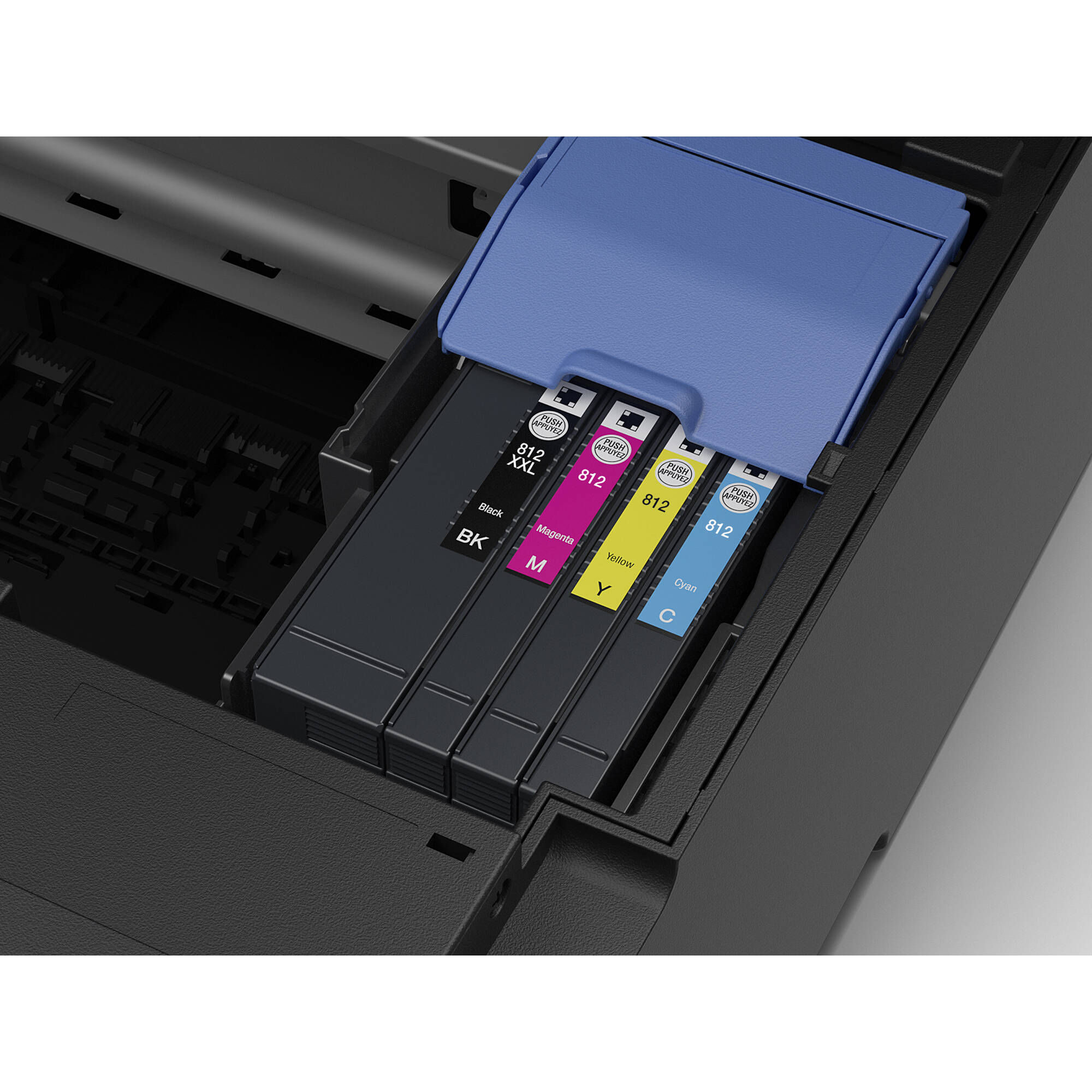 Epson WorkForce WF-7820 wide-format all-in-one printer with touchscreen and dual paper trays — view 9