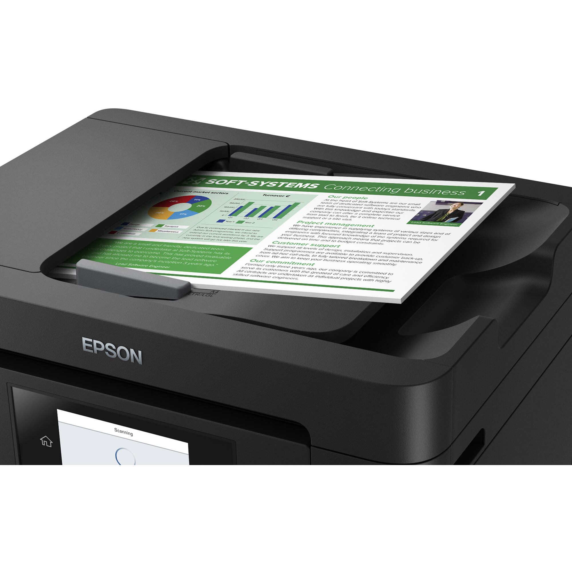 Epson WorkForce Pro WF-4820 color all-in-one printer with Wi-Fi and touchscreen — view 6