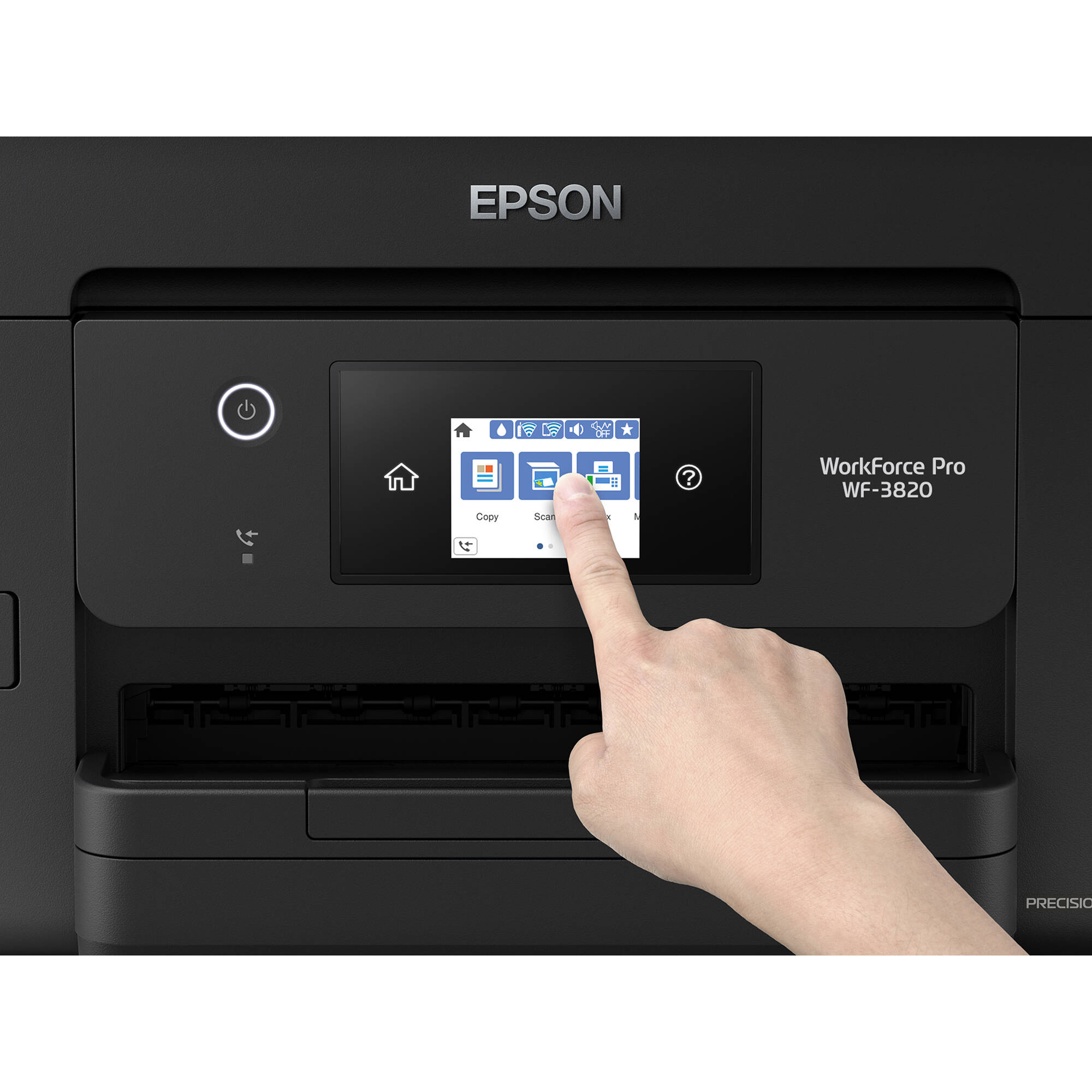 Epson WorkForce Pro WF-3820 Wi-Fi all-in-one printer with touchscreen and automatic duplex printing — view 7