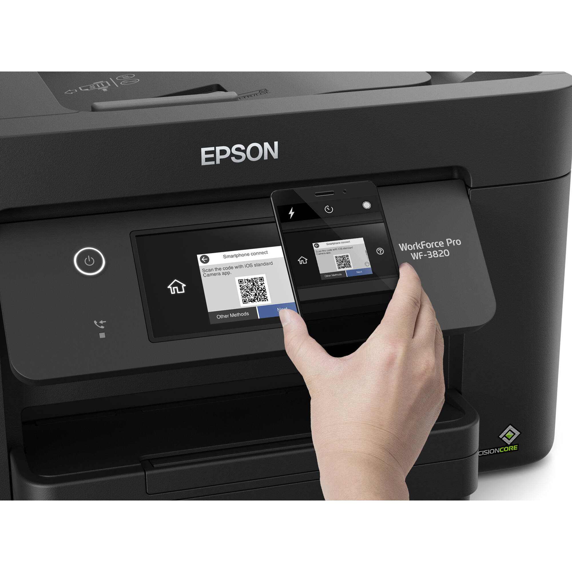 Epson WorkForce Pro WF-3820 Wi-Fi all-in-one printer with touchscreen and automatic duplex printing — view 8
