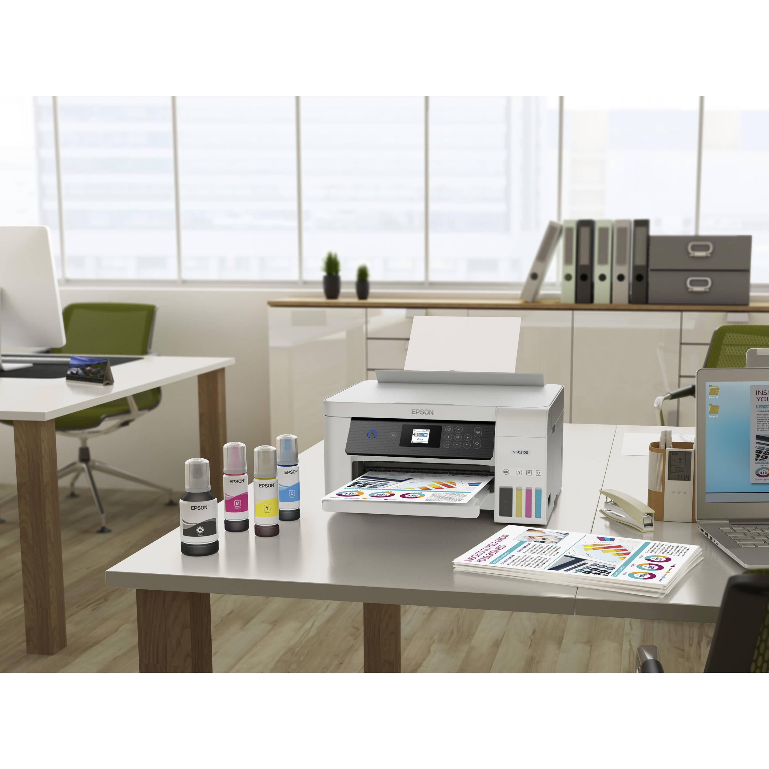 Epson WorkForce ST-C2100 Supertank all-in-one printer with refillable ink tanks — view 13