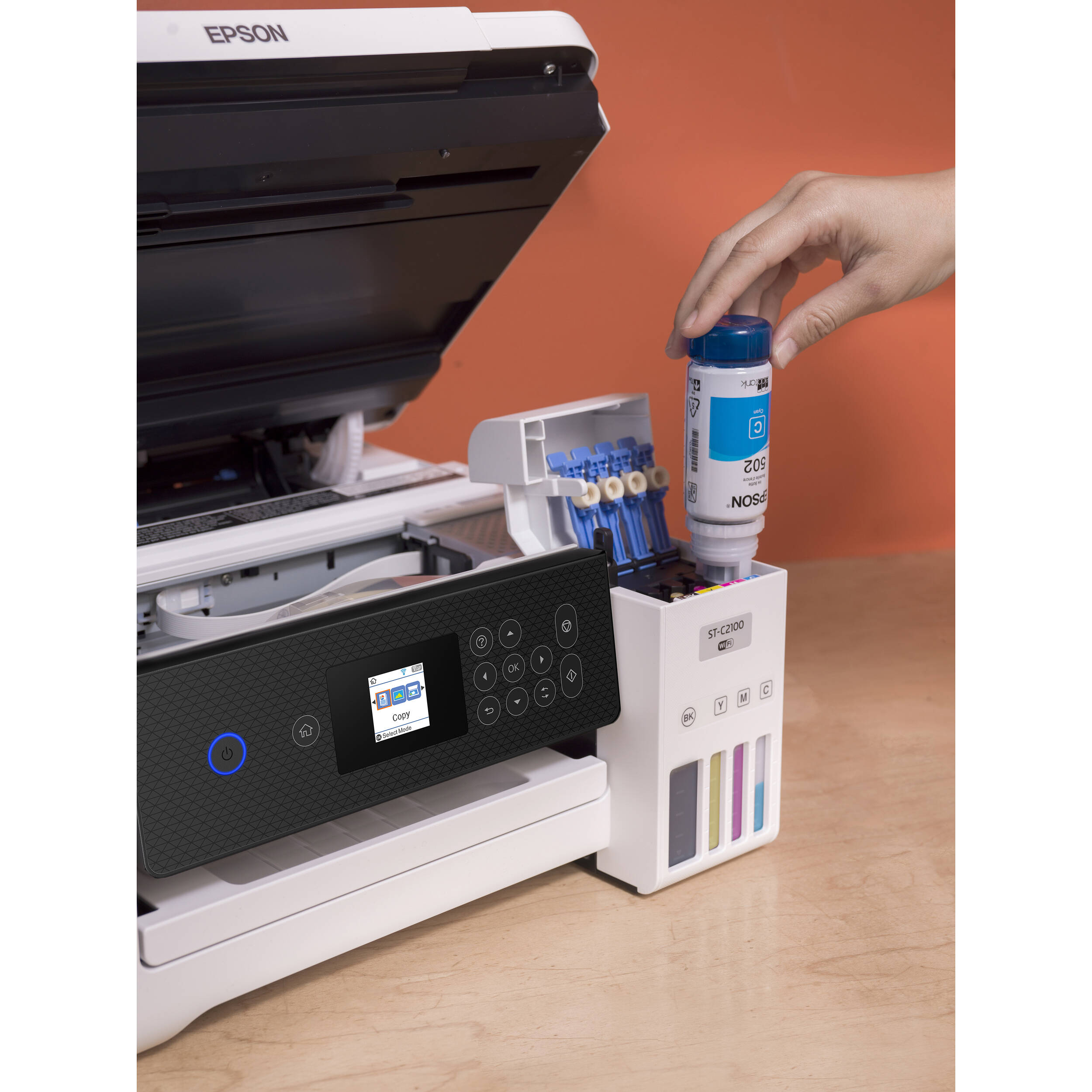 Epson WorkForce ST-C2100 Supertank all-in-one printer with refillable ink tanks — view 16