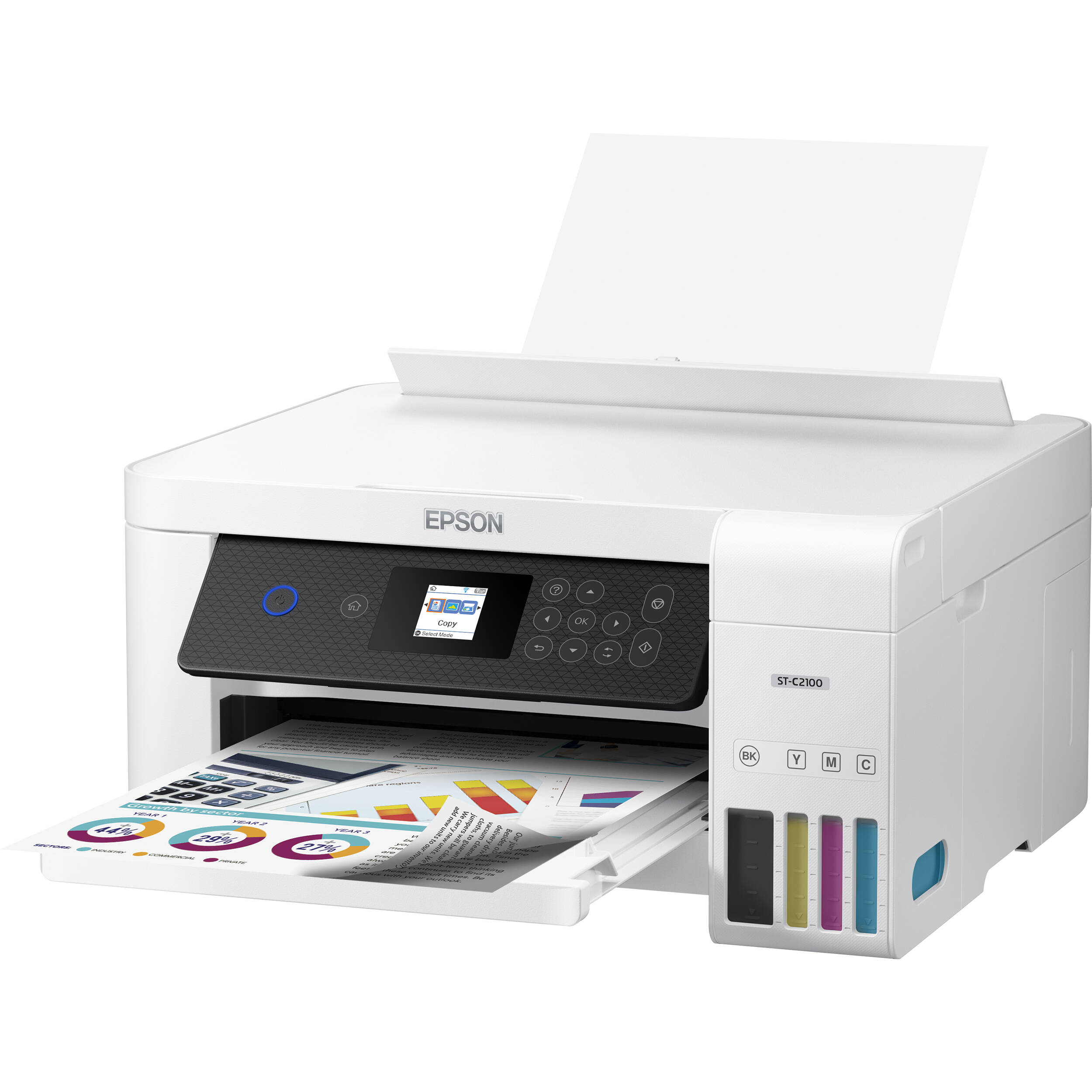Epson WorkForce ST-C2100 Supertank all-in-one printer with refillable ink tanks — view 3