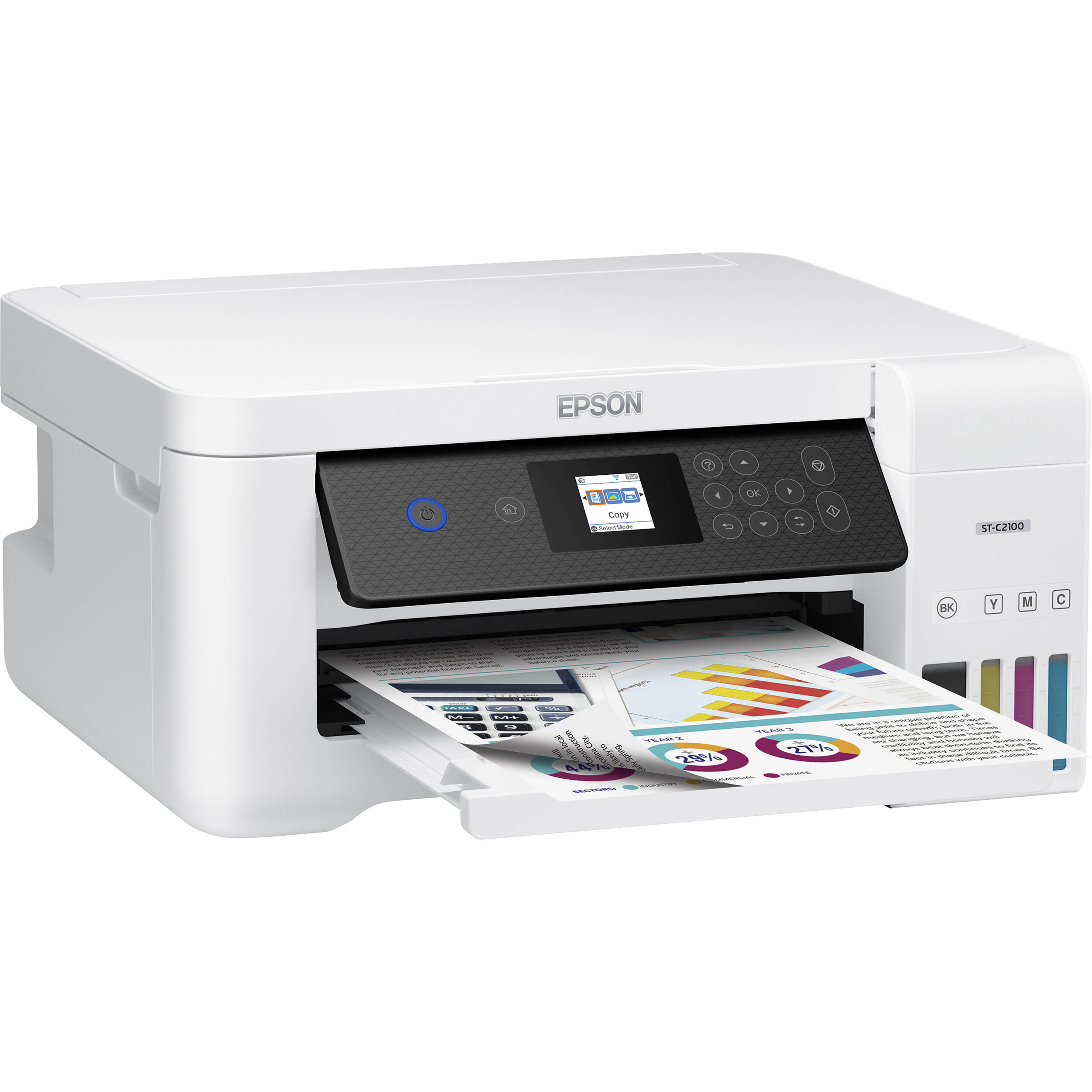 Epson WorkForce ST-C2100 Supertank all-in-one printer with refillable ink tanks — view 4