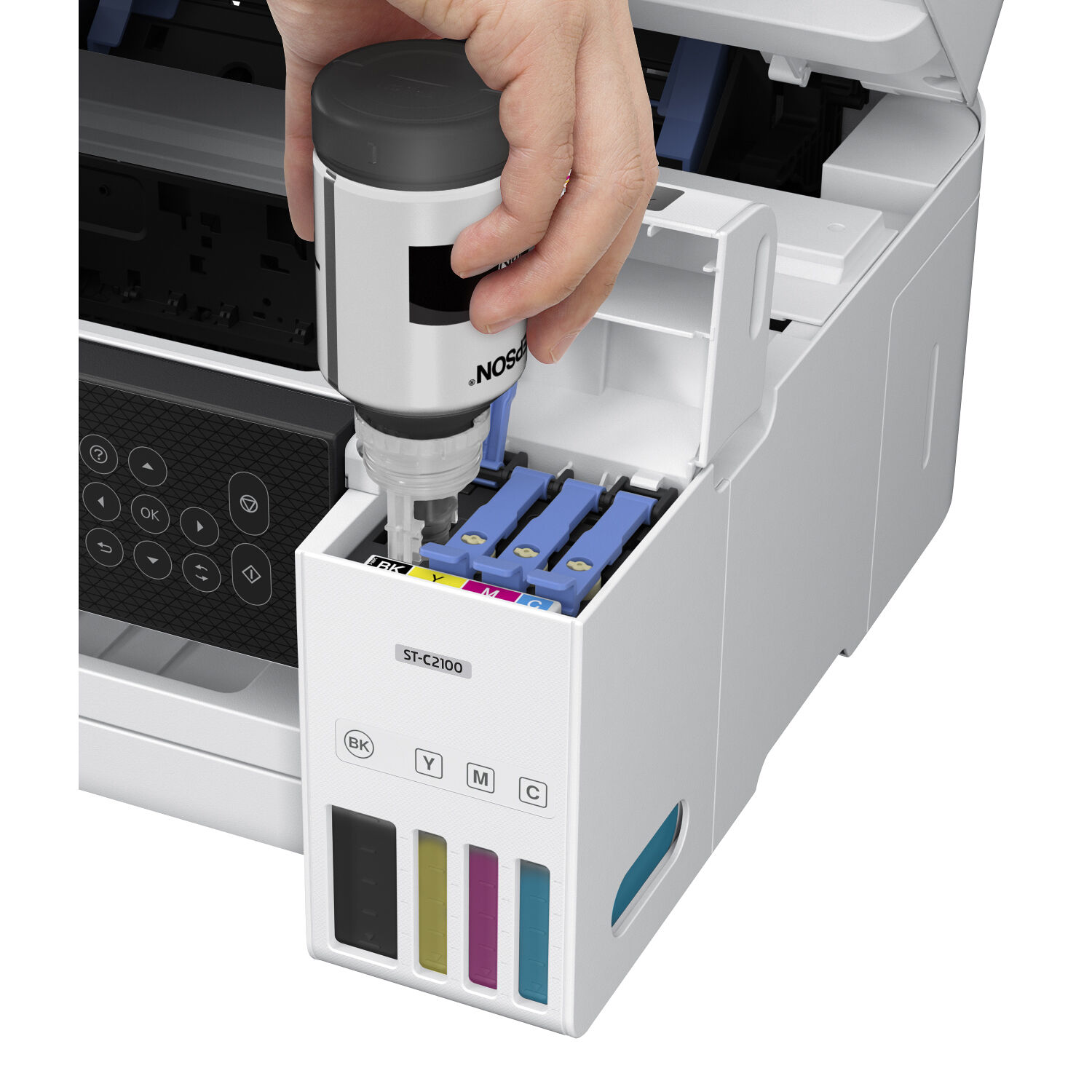 Epson WorkForce ST-C2100 Supertank all-in-one printer with refillable ink tanks — view 9