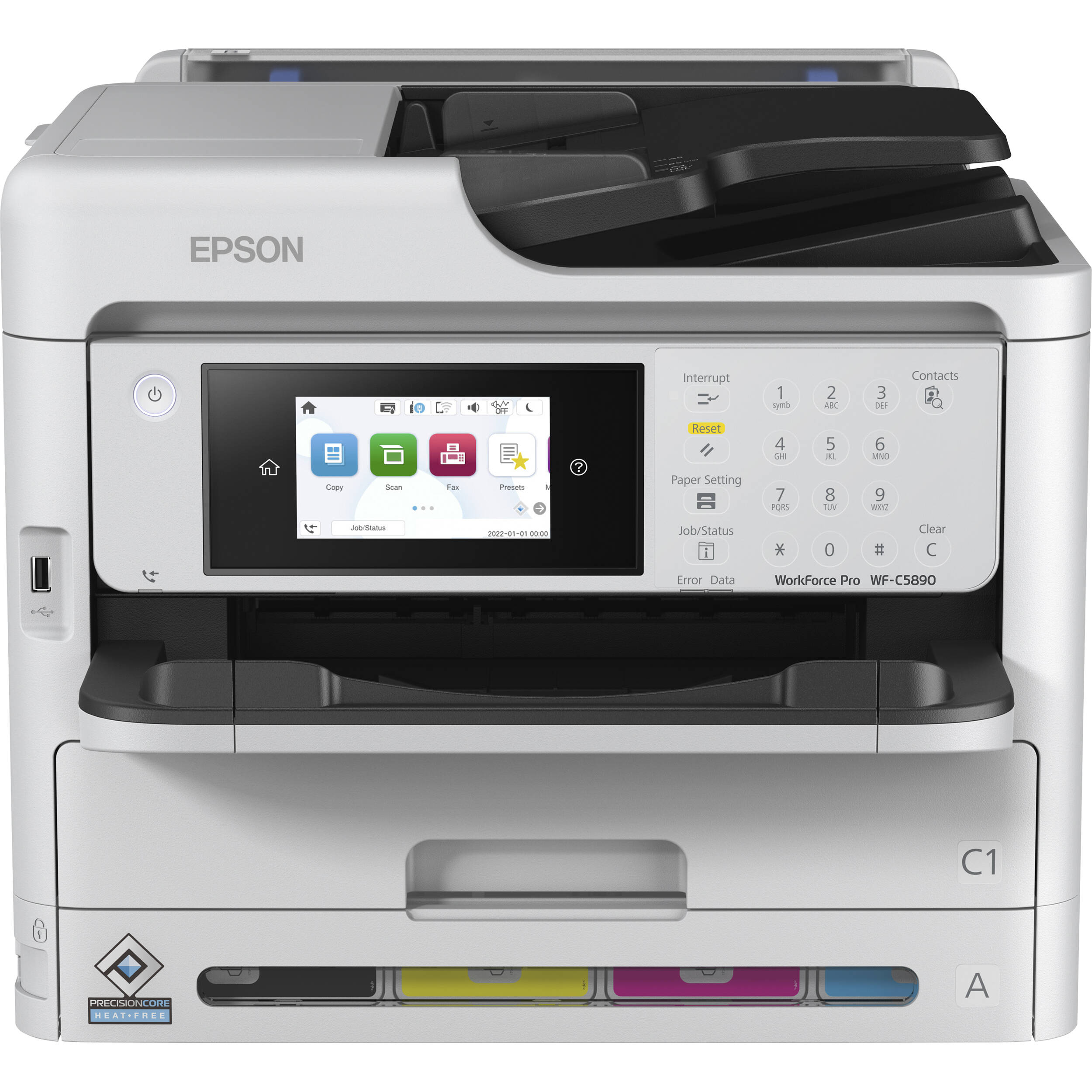 Epson WORKFORCE WF-C5890 business color printer for office document output — view 2