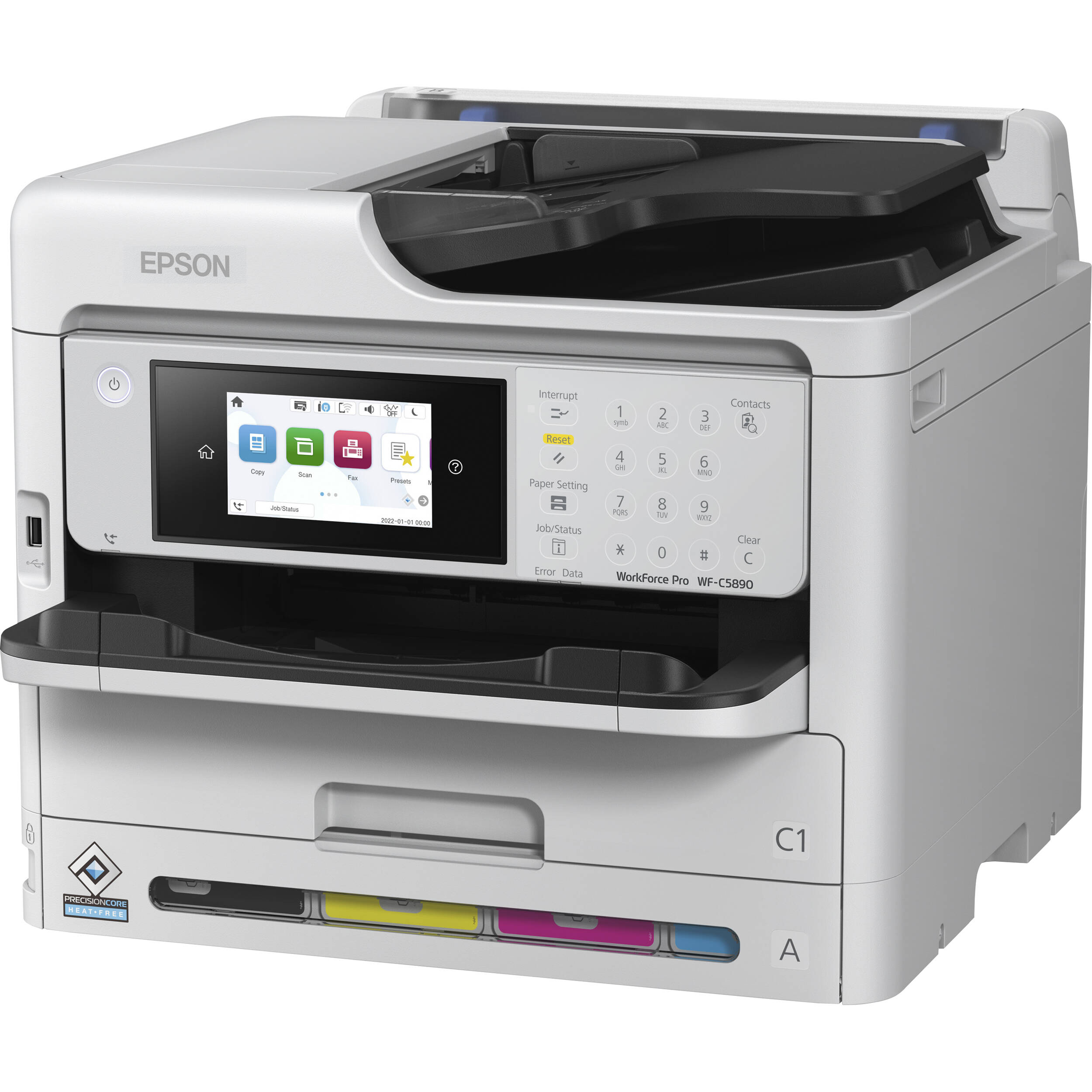 Epson WORKFORCE WF-C5890 business color printer for office document output — view 3