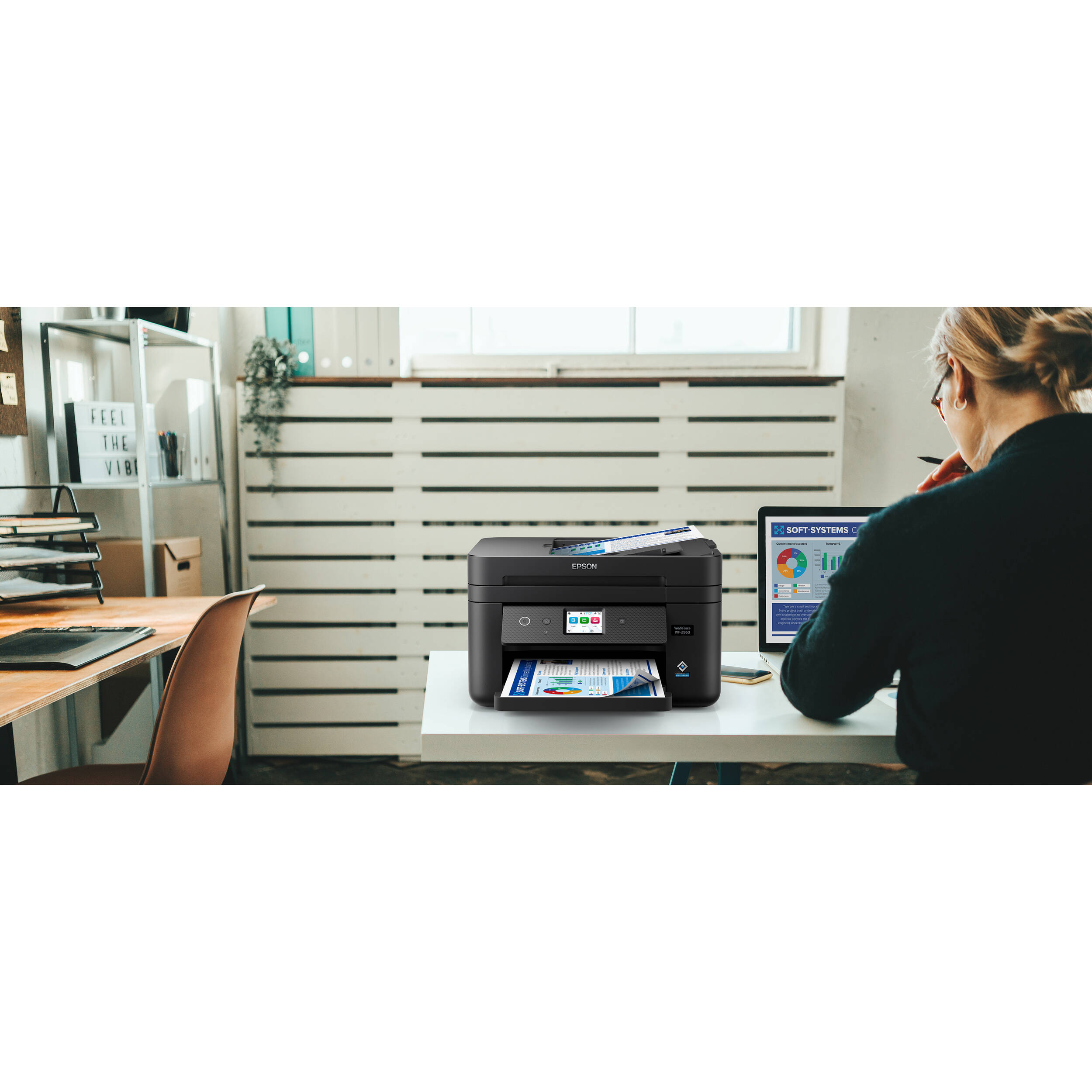 Epson WorkForce WF-2960 all-in-one printer with color touchscreen and wireless connectivity — view 13