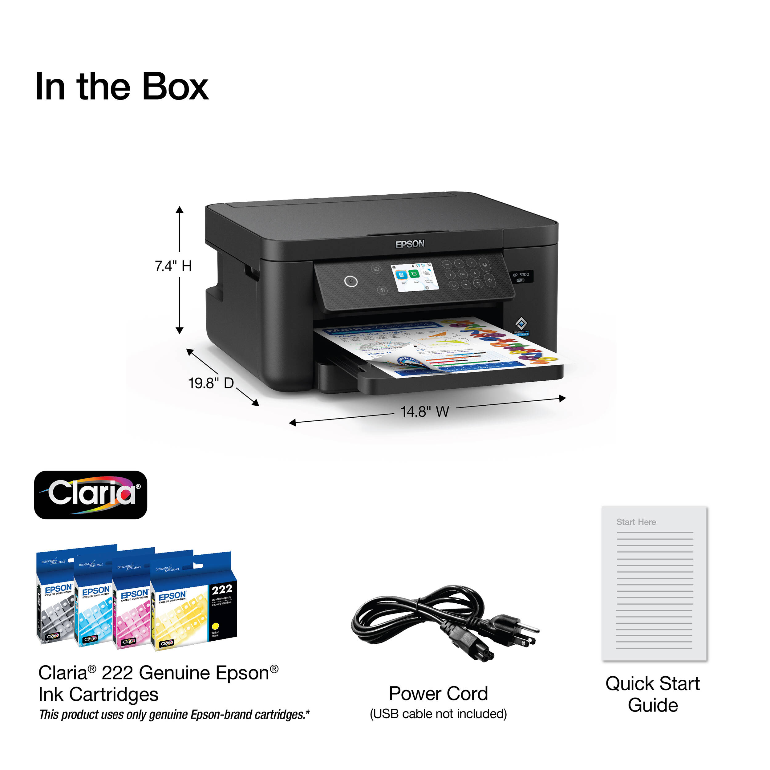 Epson Expression Home XP-5200 color all-in-one printer with Wi-Fi and duplex printing — view 9