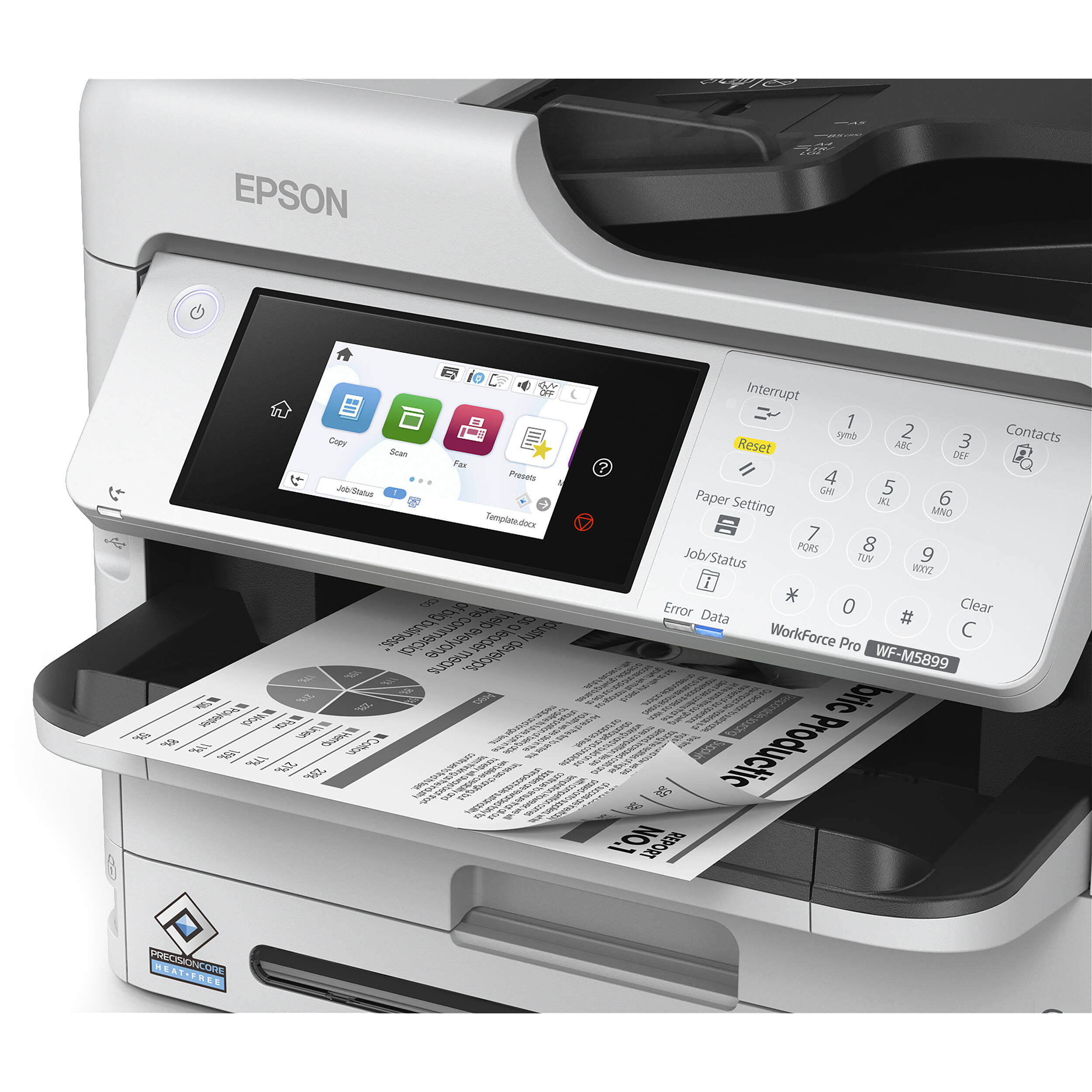 Epson WorkForce Pro WFM5899 monochrome all-in-one printer for business document workflows — view 8