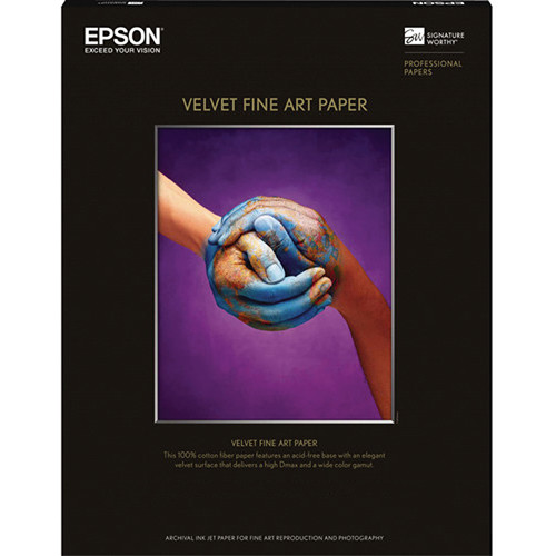 Epson Velvet Fine Art Paper Letter S041636 | Fine Art, Inkjet, Letter