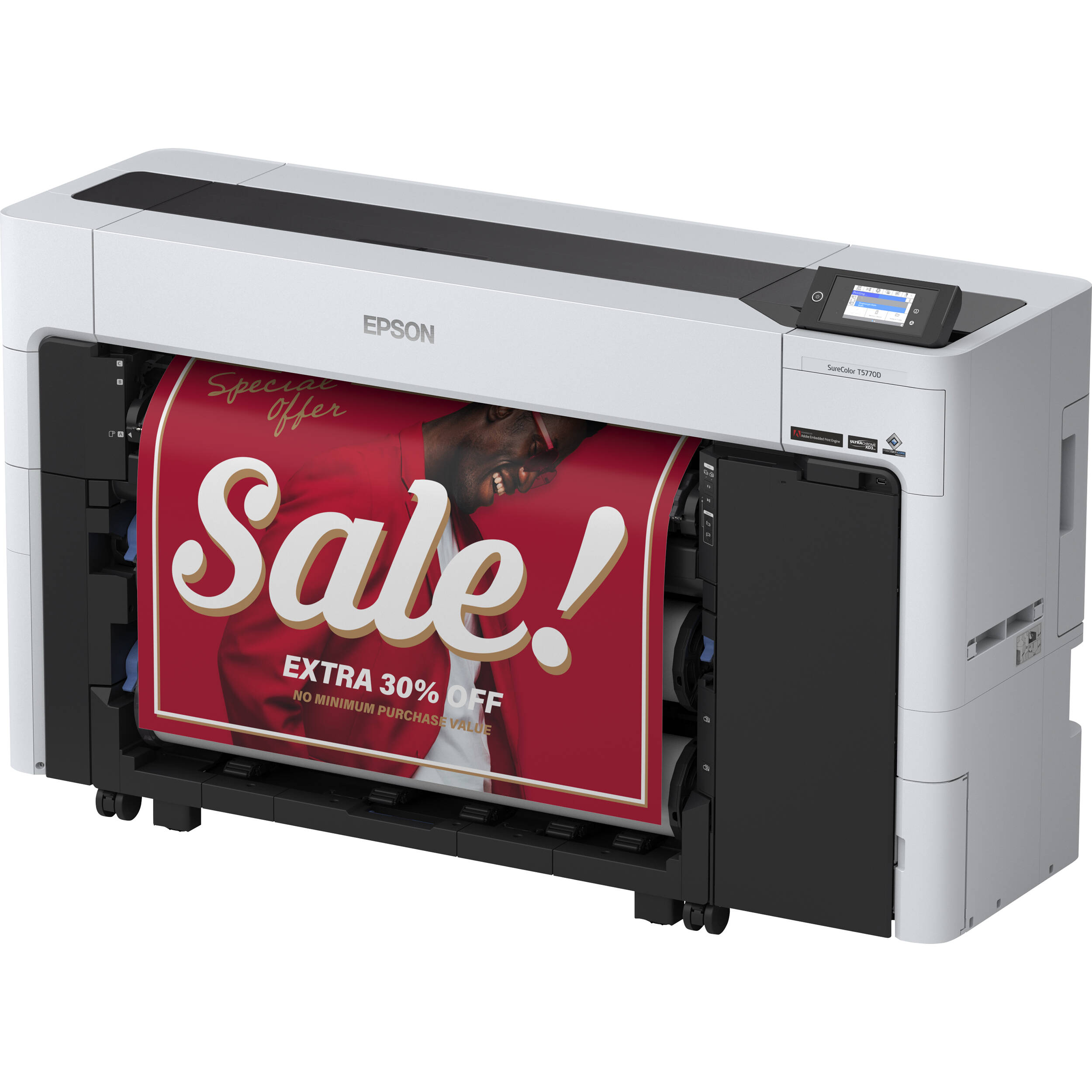 Epson SureColor T5770D 36-inch dual-roll wide-format printer with 6-color ink system — view 30