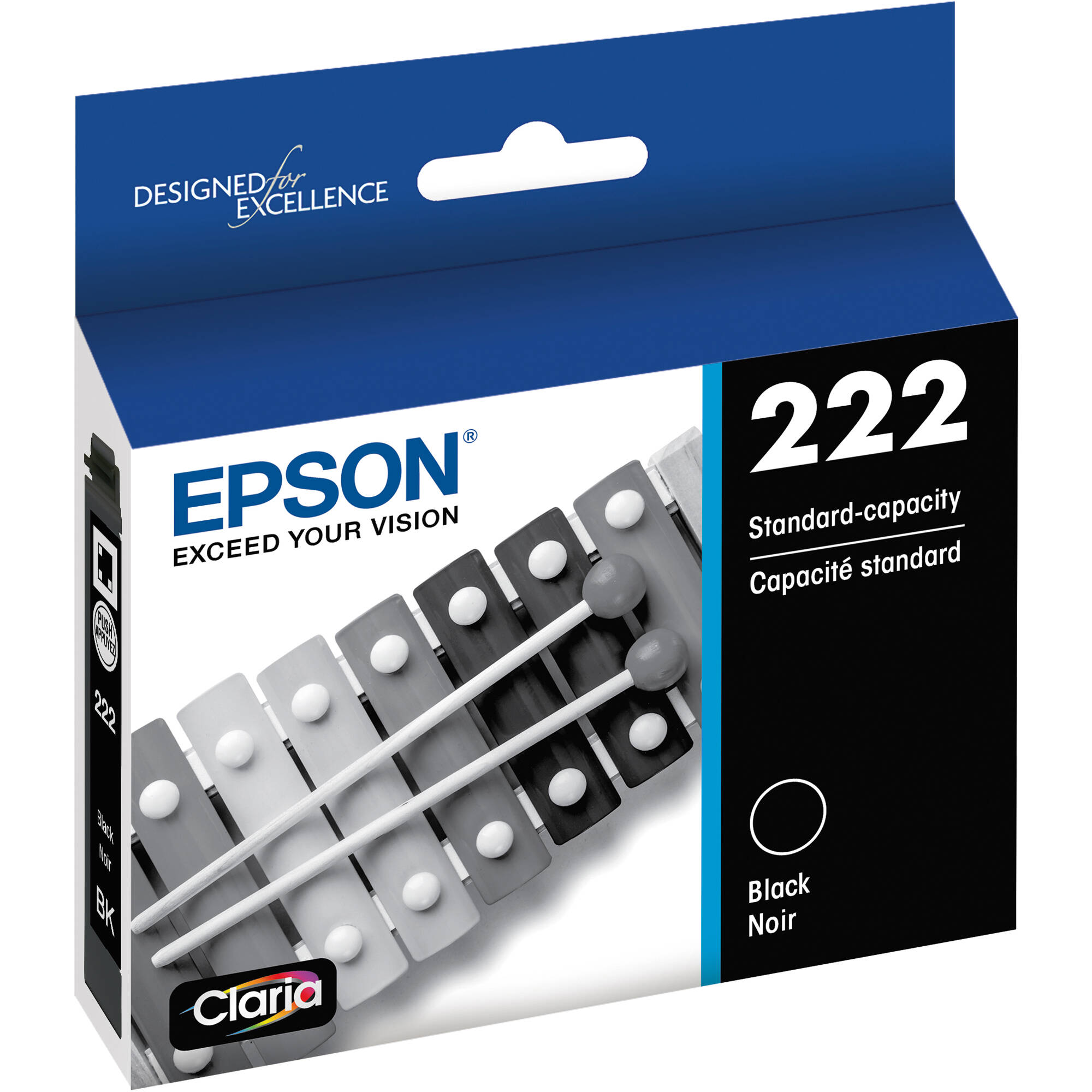 Epson T222120-S black ink cartridge with sensor for compatible Epson inkjet printers — view 2