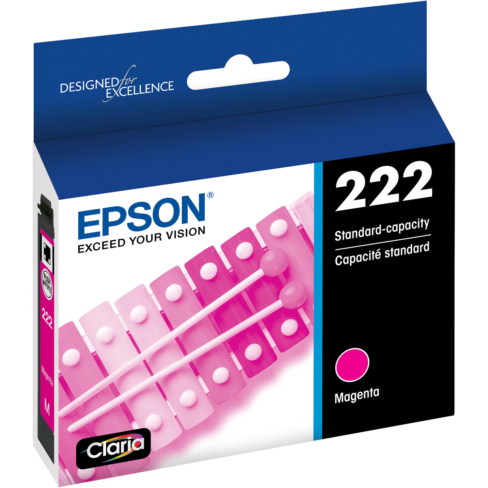 Epson T222320-S magenta ink cartridge standard capacity with sensor for compatible Epson printers — view 2