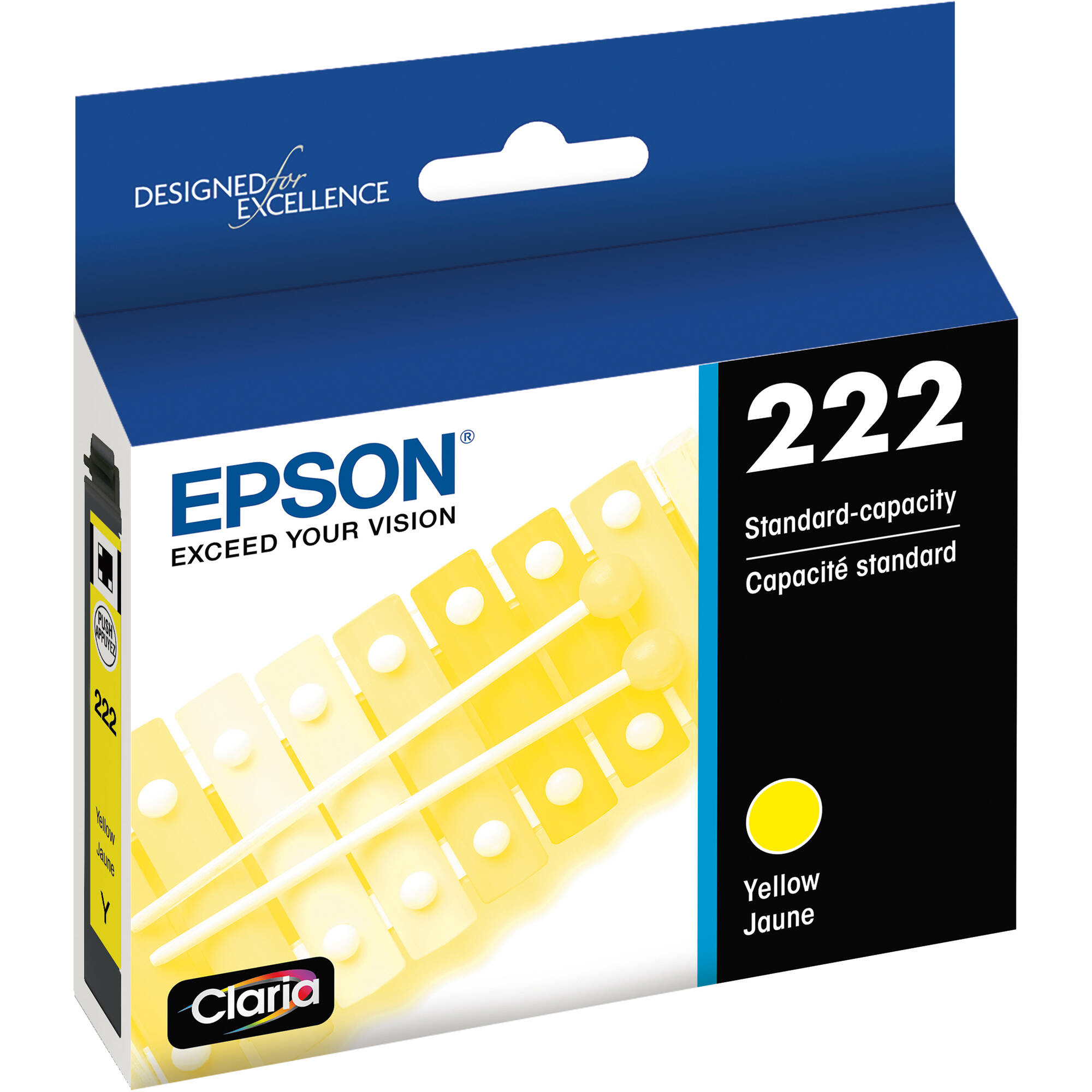 Epson T222 standard yellow ink cartridge for Epson printers — view 2