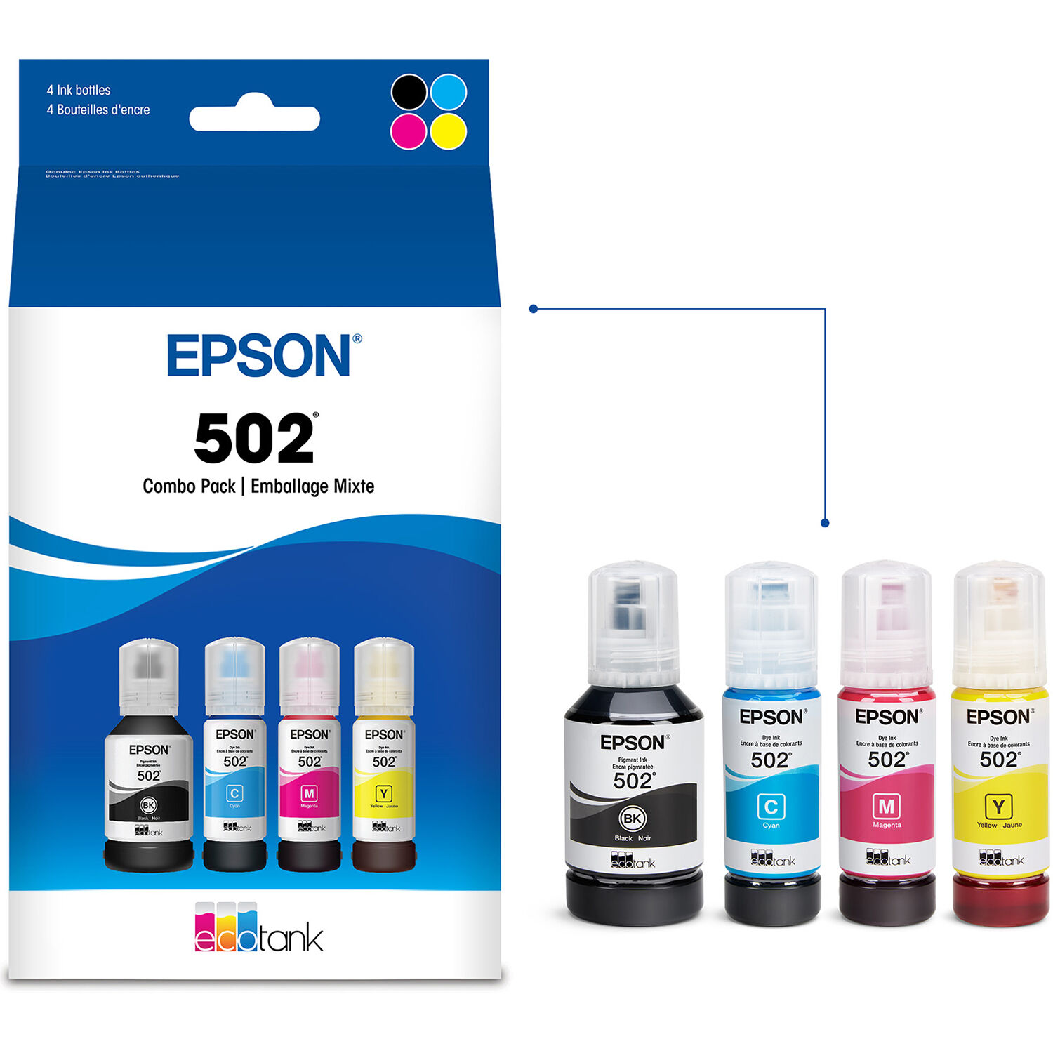 Epson T502120-BCS black dye ink combo pack for ET-2700 ET-2750 ET-3700 ET-3750 ET-4750 — view 2