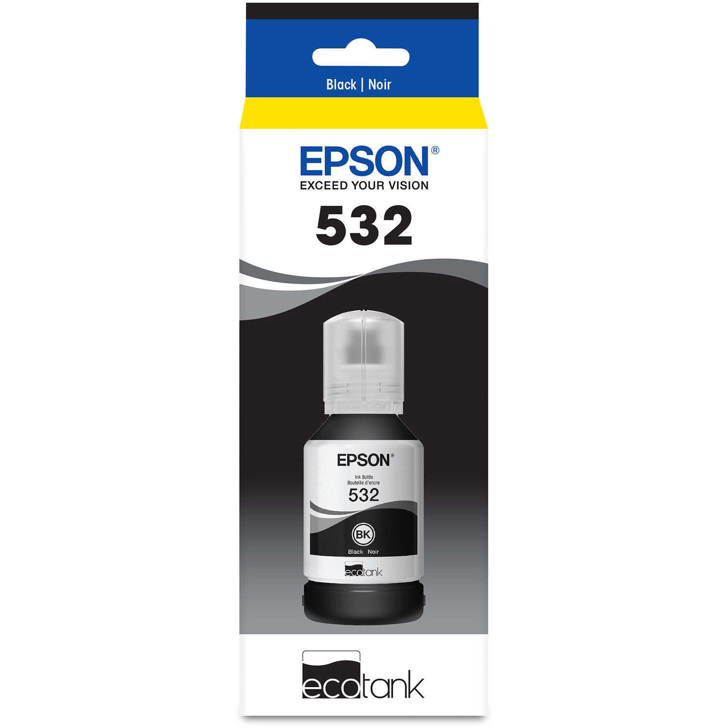 Epson T532 black ink bottle for compatible Epson EcoTank printers — view 2