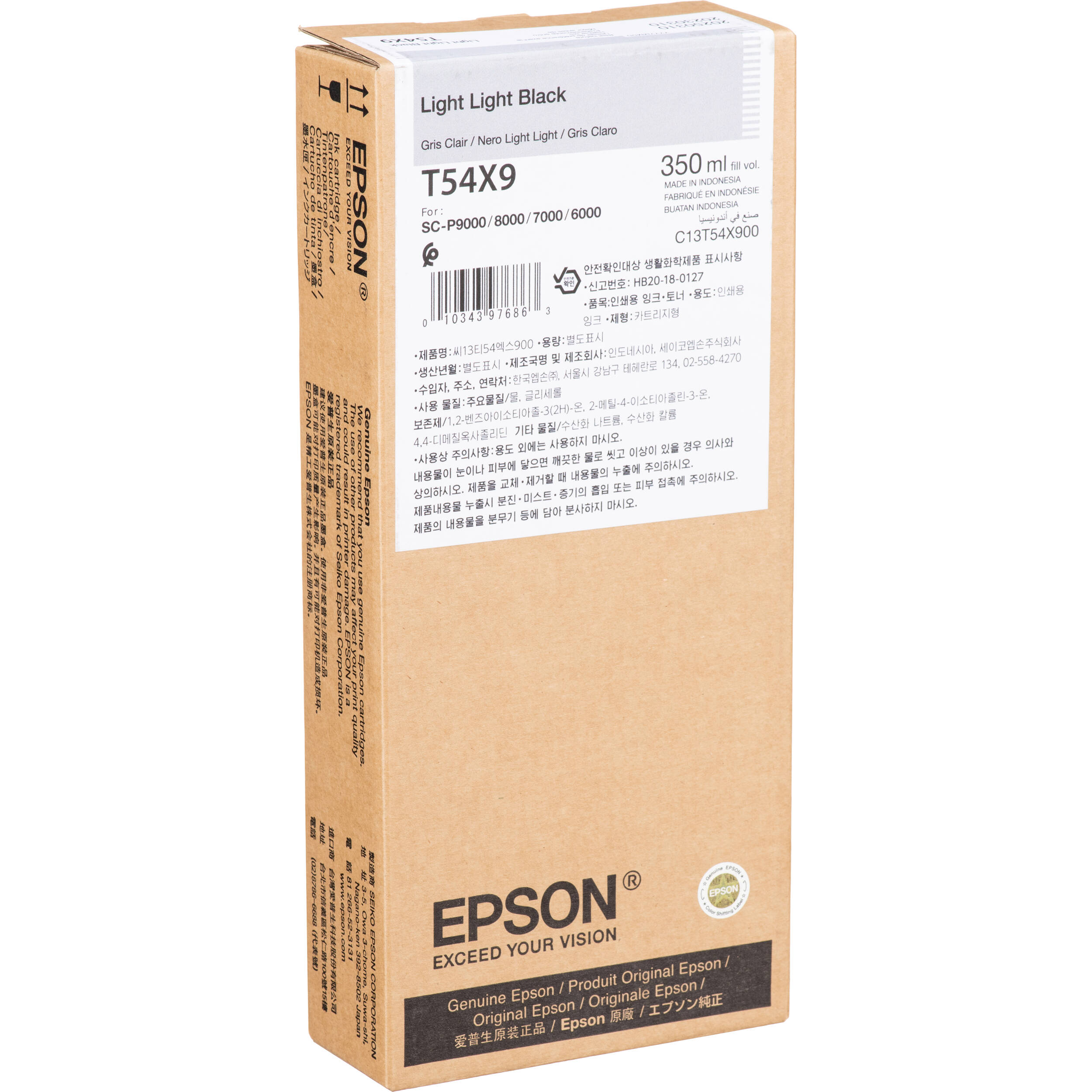 Epson UltraChrome HD Light Light Black 350 mL ink cartridge for photo and fine-art printing — view 2